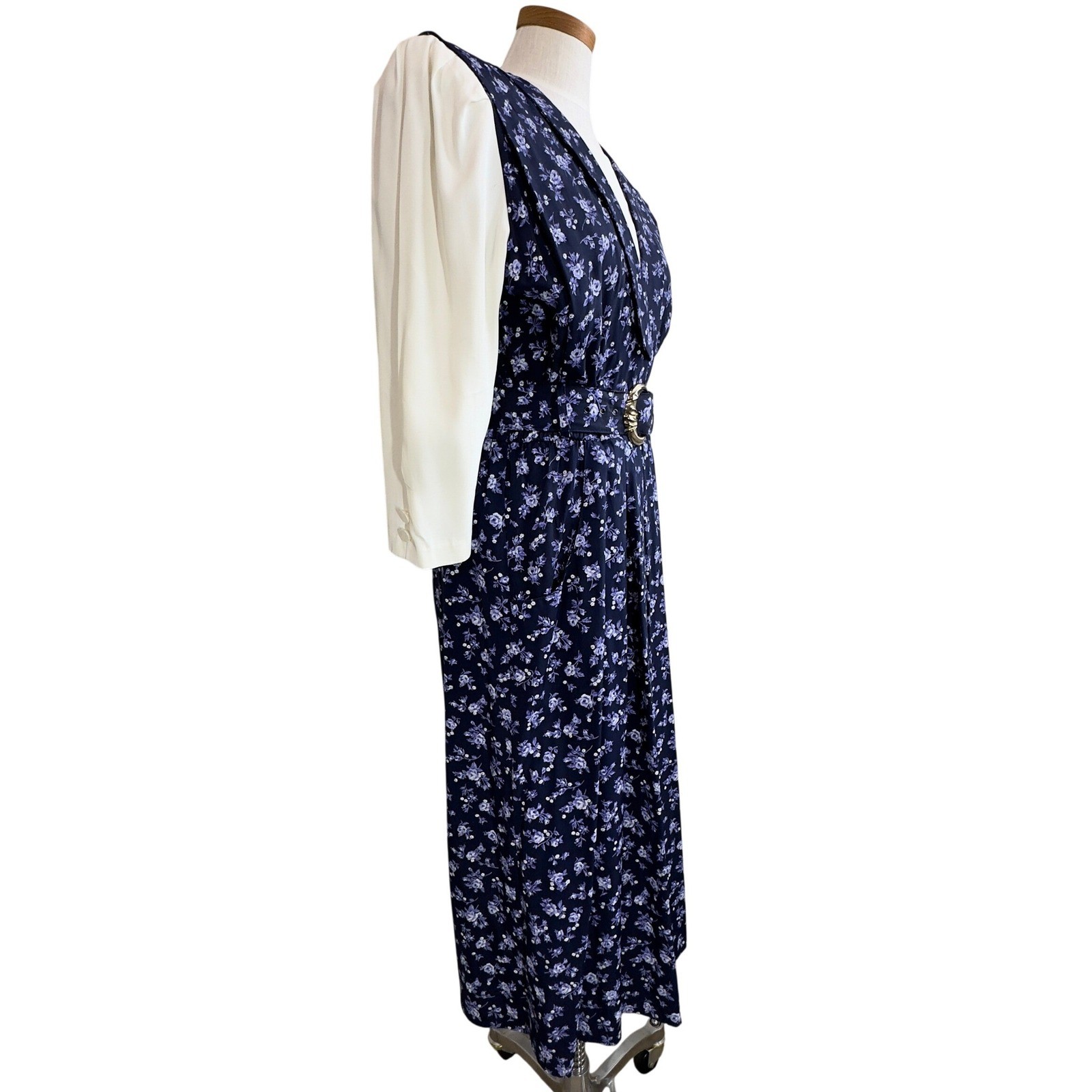 Vtg SL Fashions Womens 8 Feminine Dress Cottagecore Garden Academia Prairie 80s