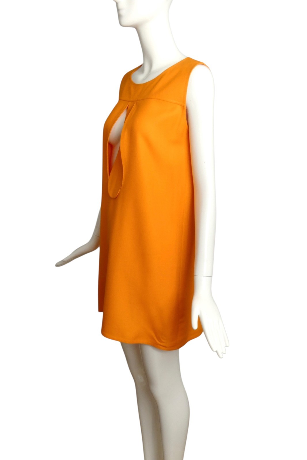 PIERRE CARDIN – 2002 Orange Cutout Trapeze Dress, Size 4