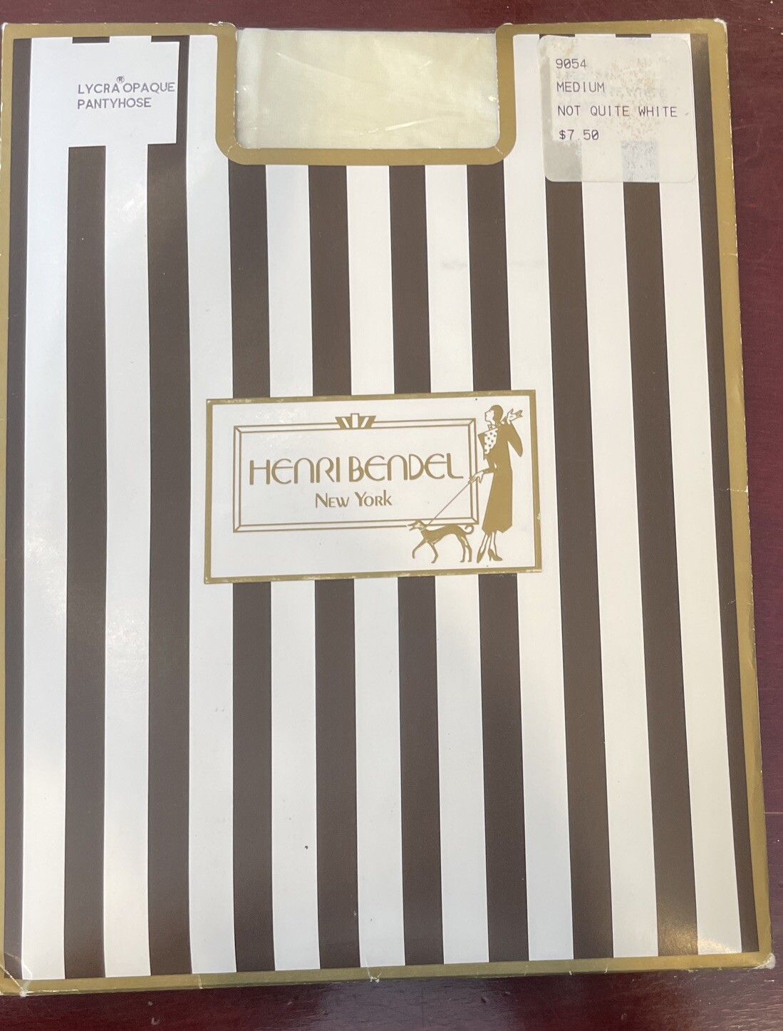 Henri Bendel New York Lycra Opaque Pantyhose MEDIUM~9054 Not Quite White – New