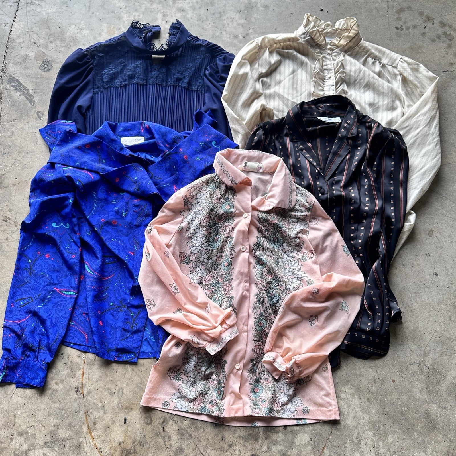 Vintage 70s 80s Women’s Blouse Lot Wholesale Bundle Resale Boutique