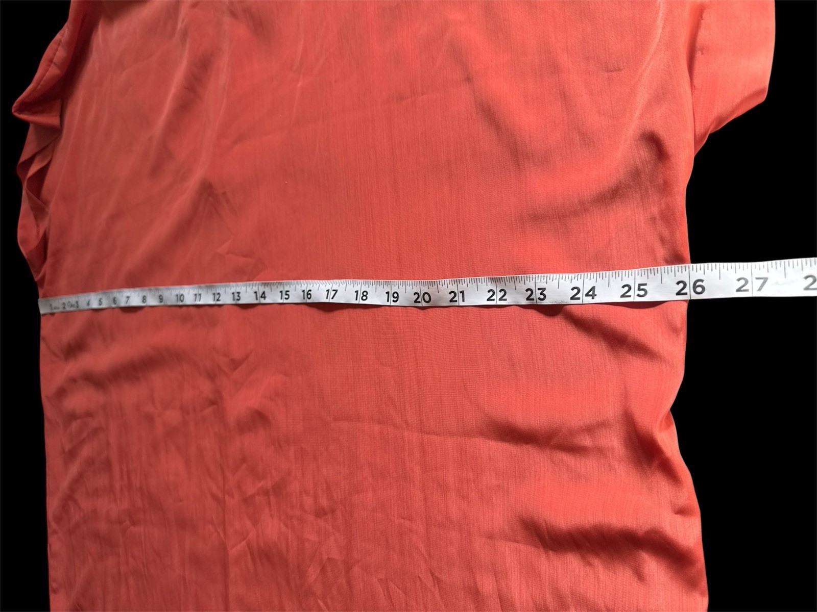 Sue Brett vintage coral orange shift dress mid-century loosely hung straight cut