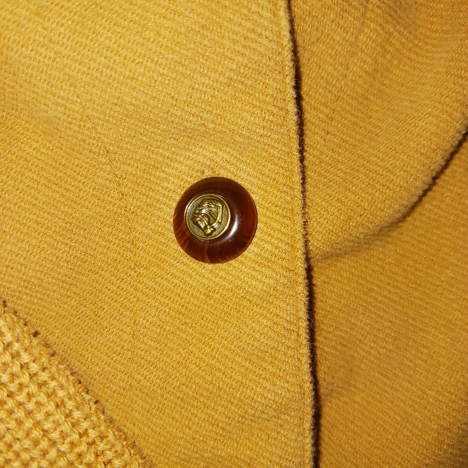 VINTAGE LIZ CLAIBORNE Liz & Co Petite S Sweater Coat Jacket Beige Horse Logo