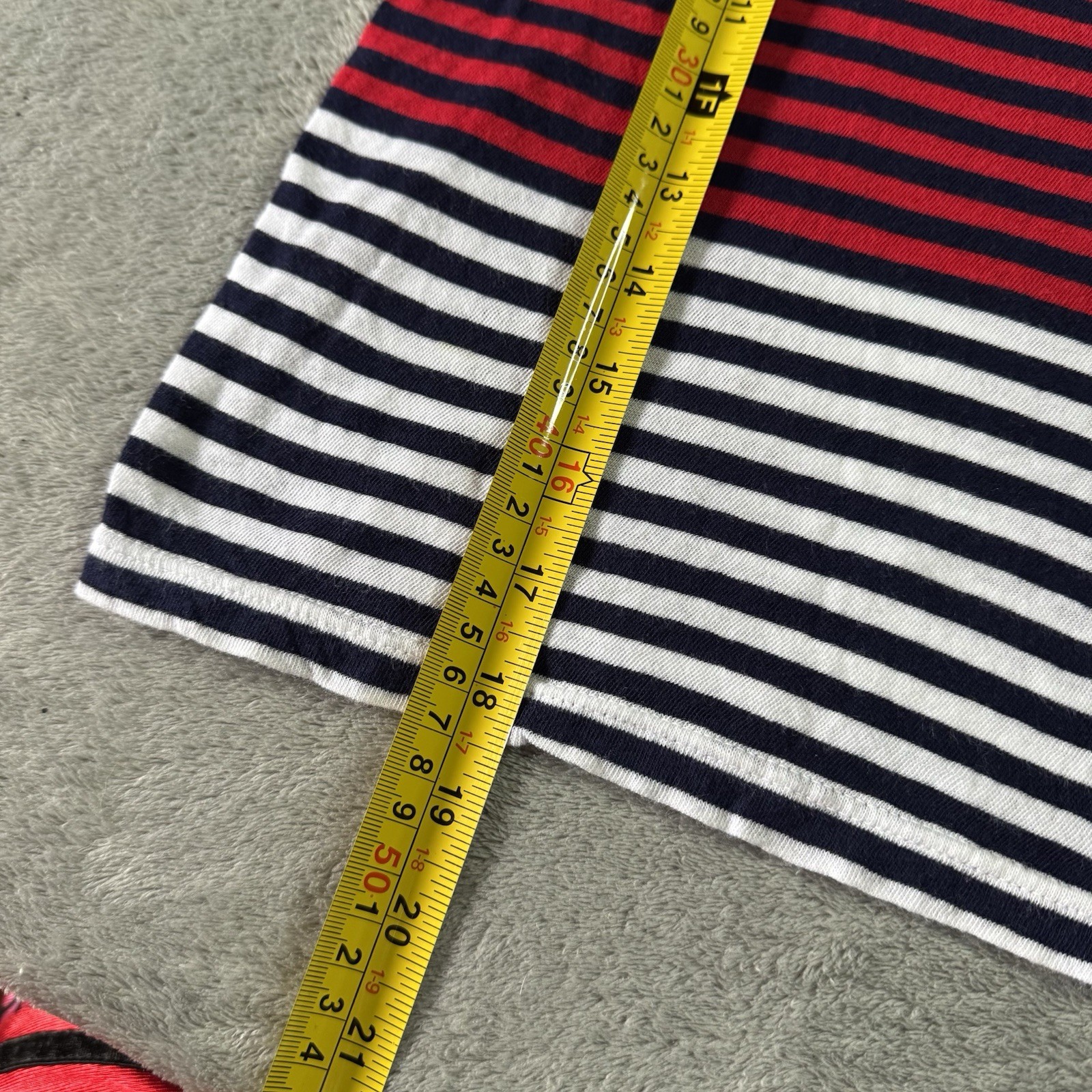 VTG 90s Pierre Cardin Boxy Striped Boat Neck Tshirt Womens M Oversized Retro