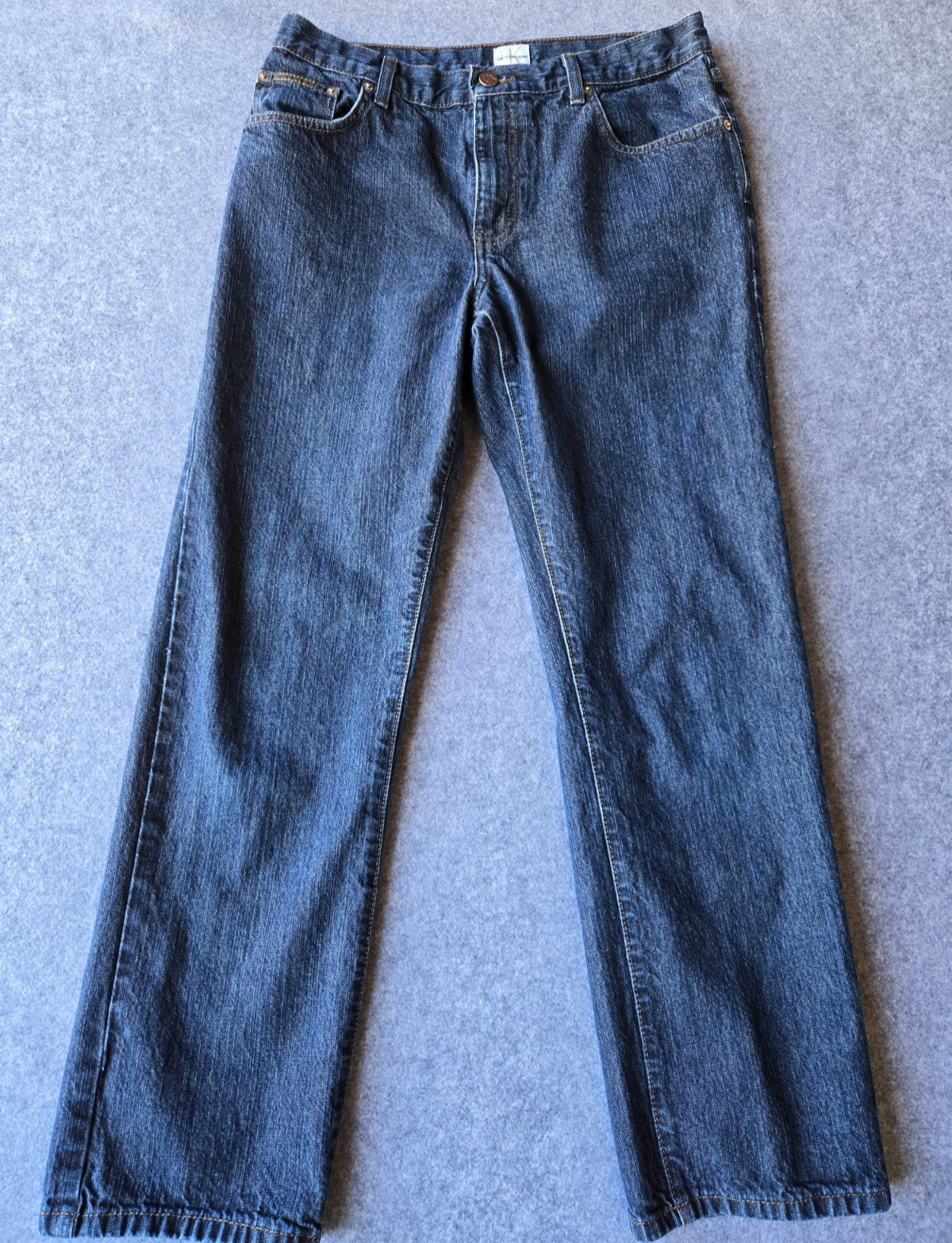 Calvin Klein Jeans Women’s Low Rider Strait Leg Medium Blue Wash Size 10 (32×29)