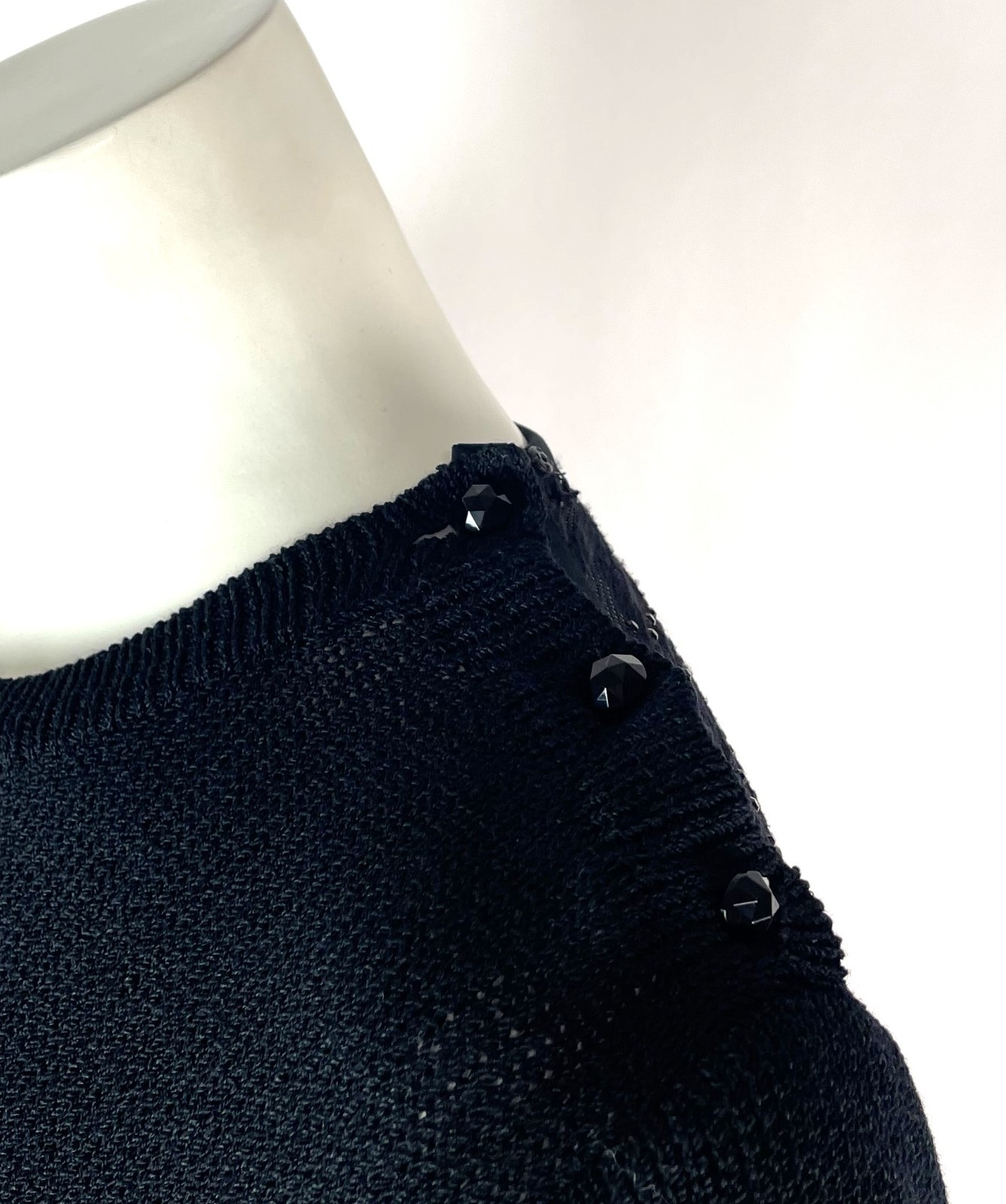 Vintage 80s St. John Santana Knit Dress Sheer Sequin Mesh Cocktail Dress 8 Mend