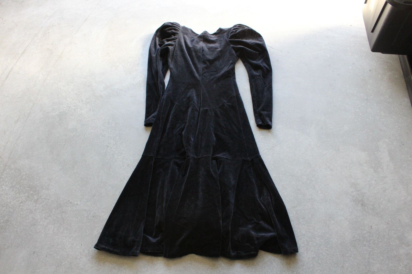 Vintage 80s Betsey Johnson M Punk Label Dress Corset Velvet Mutton Sleeve NWOT