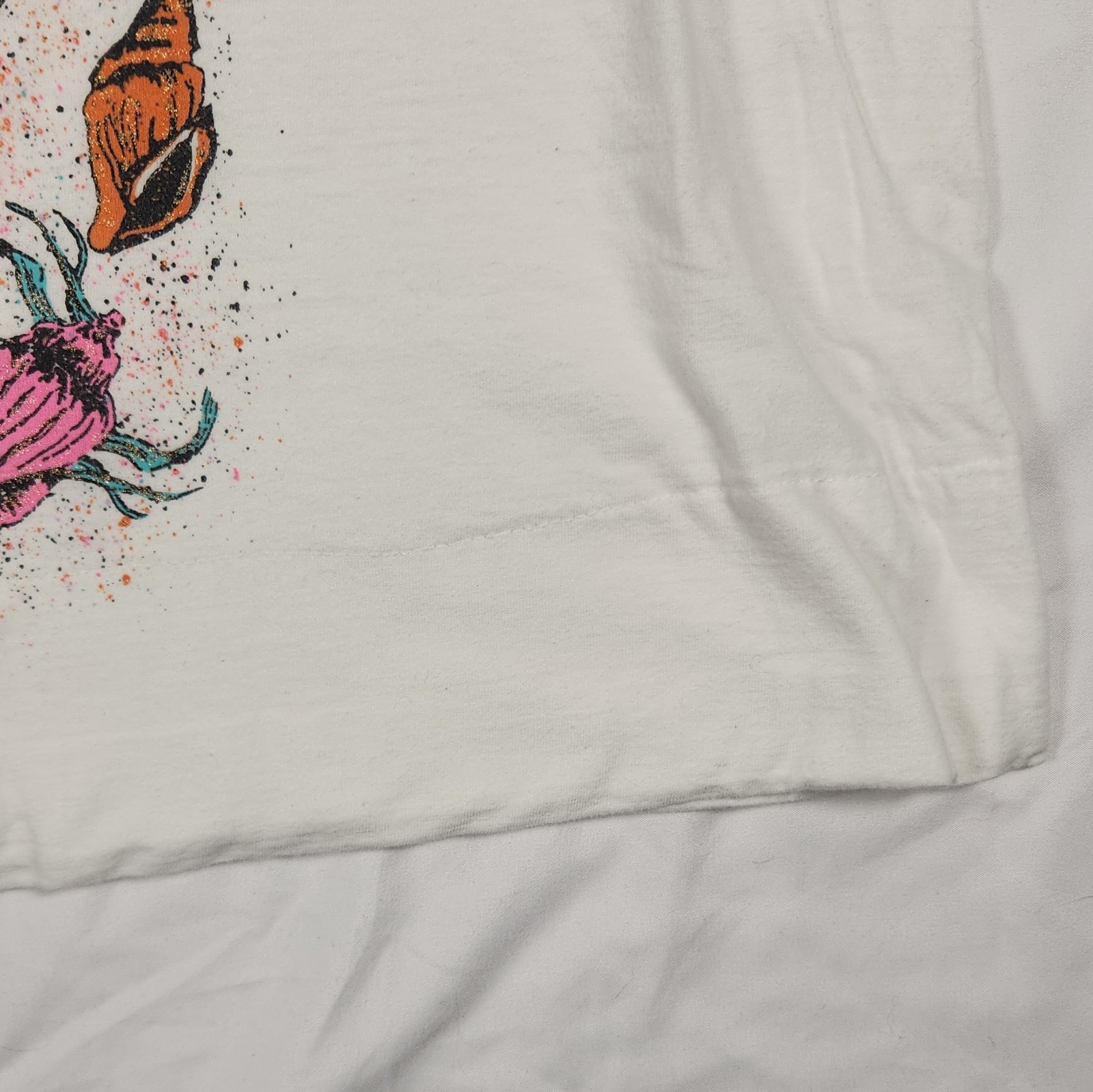 Vintage 90s Biloxi Beach Mississippi T Shirt Sherry XXL 24×25 Ultra Boxy Cream