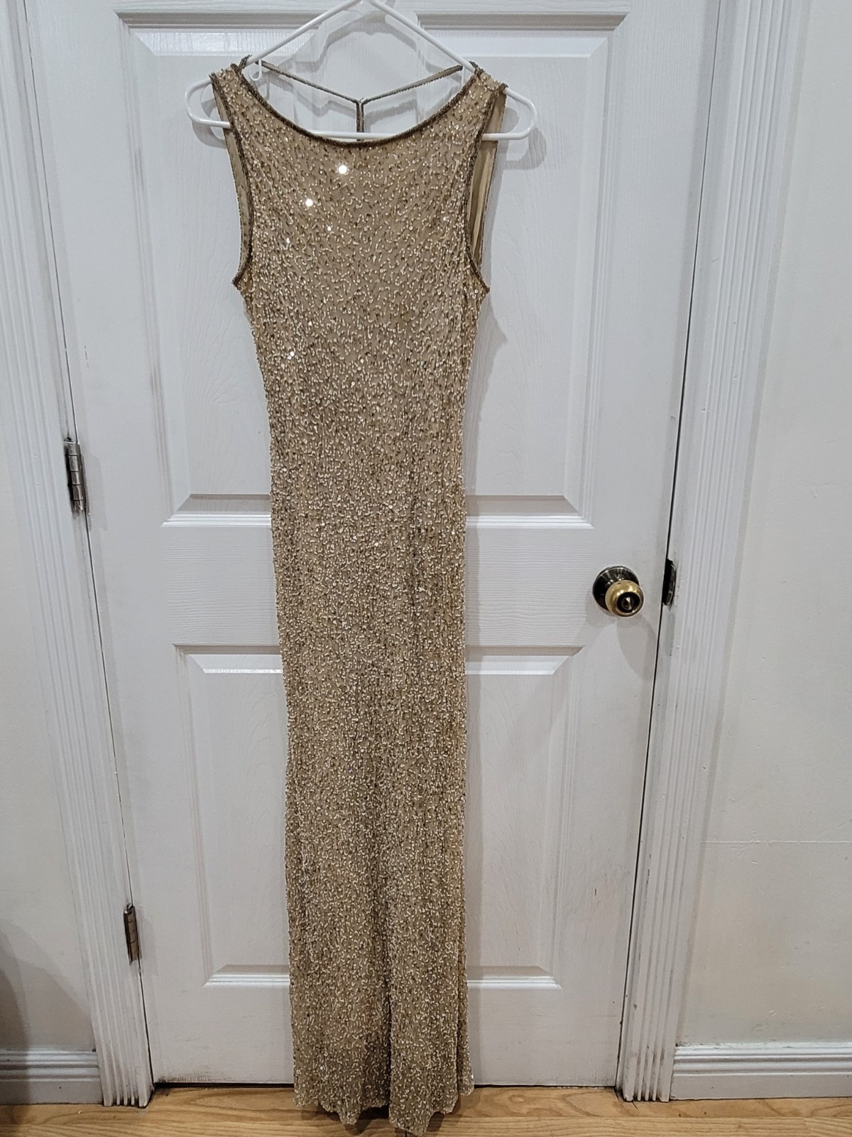 *Beautiful*VINTAGE 90s STENAY SIZE 10 WOMENS 100% SILK HAND BEADED MAXI DRESS