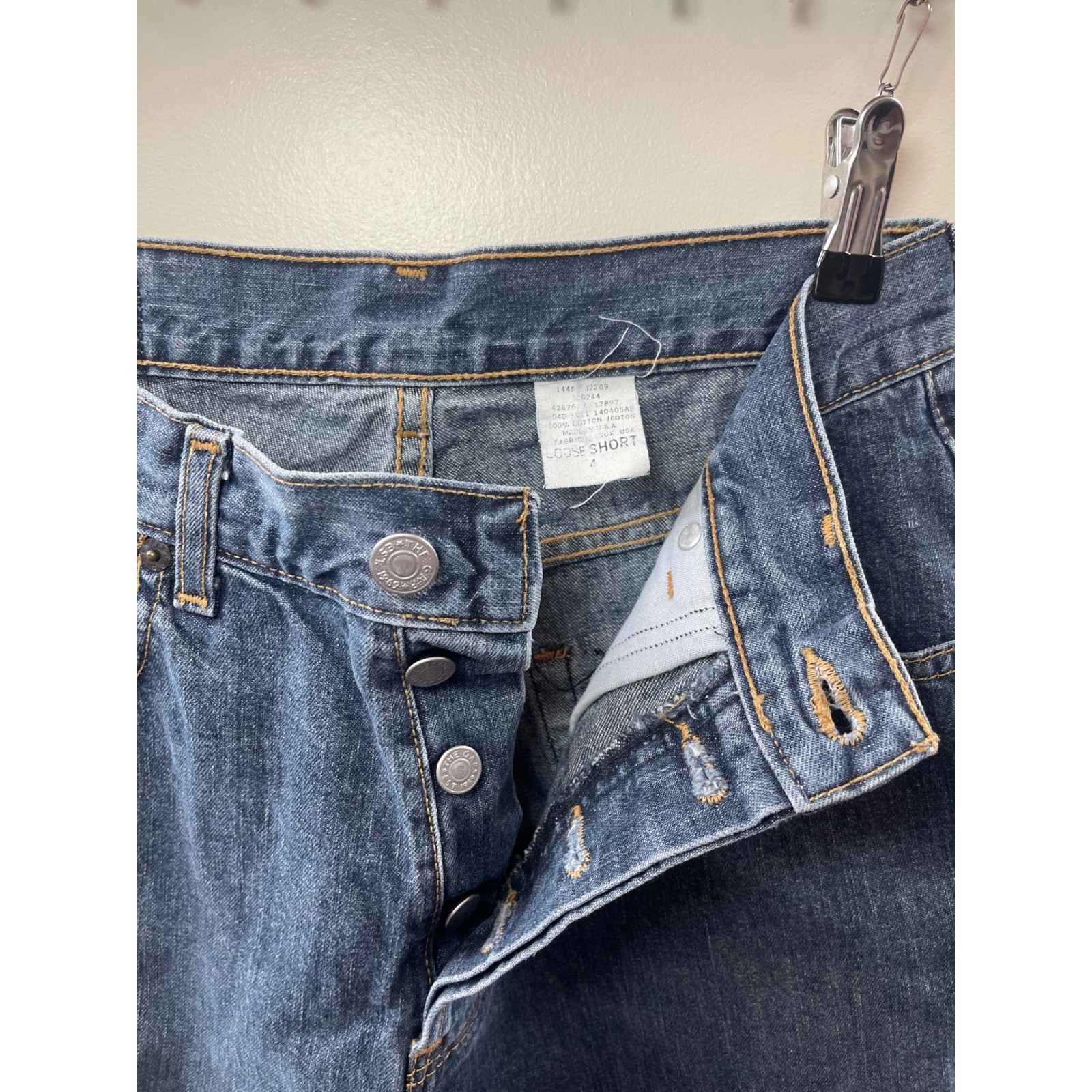 Gap Denim Jean Shorts Women’s 4 Blue Vintage Loose Fit Button Fly Made in USA