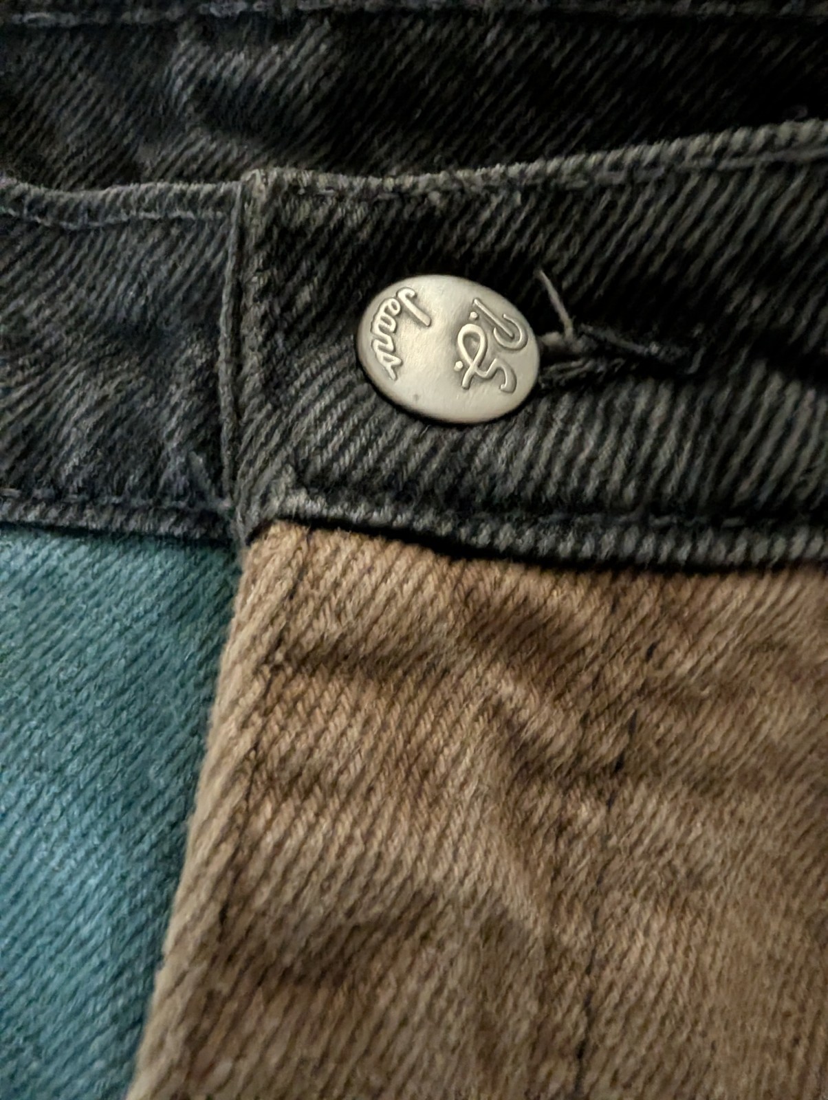 Vintage USA 80’s-90’s Panhandle Slim Colorblock Denim Jeans 100% Cotton RARE!!