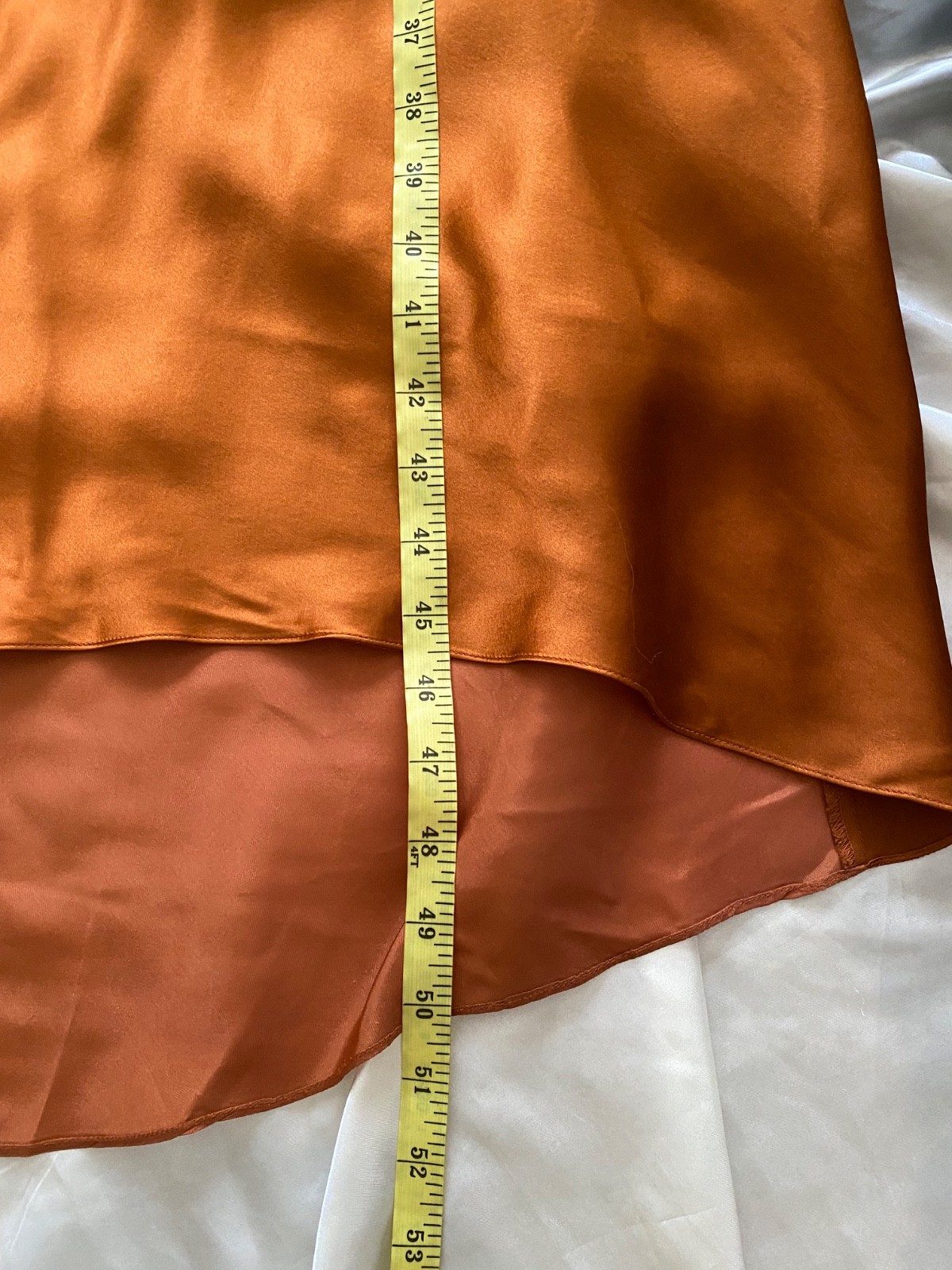 Vintage 100% Silk Burnt Orange Rust Halter Neck Chiffon Dress Boho Formal 6