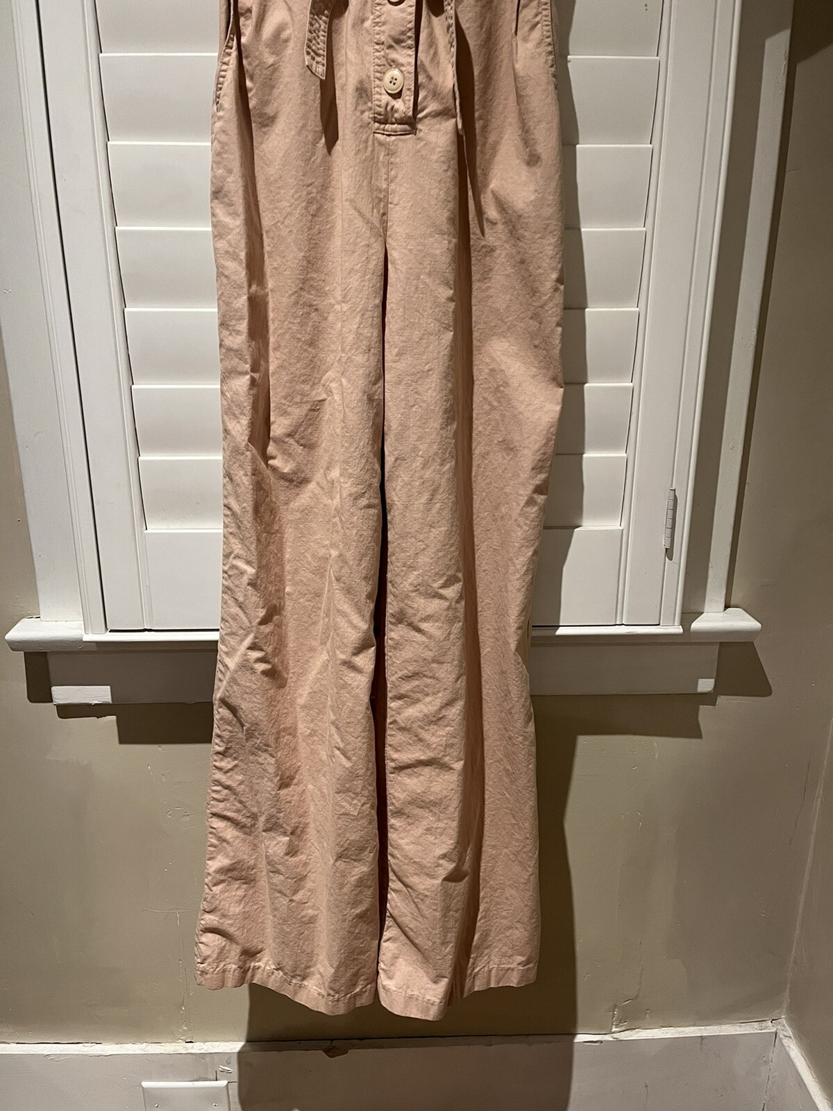 Vintage Foxy Lady San Francisco Tan Aviator Jumpsuit- Size 11/12 (XS)