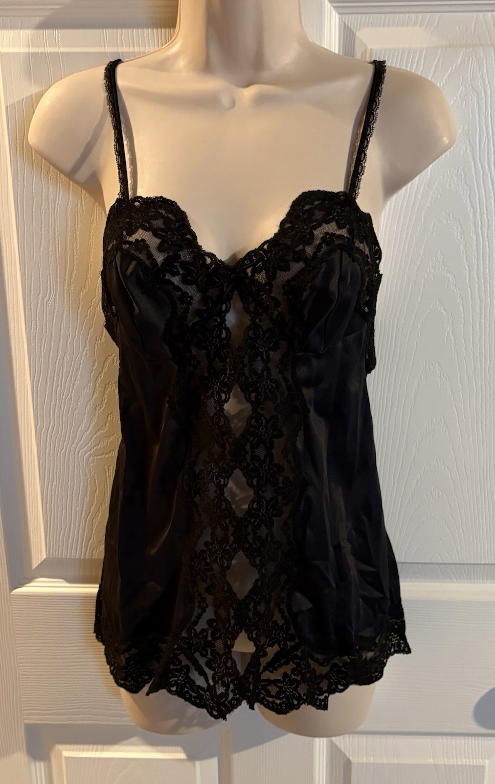 Glydons Vintage Black Camisole Nighty Black Sz S