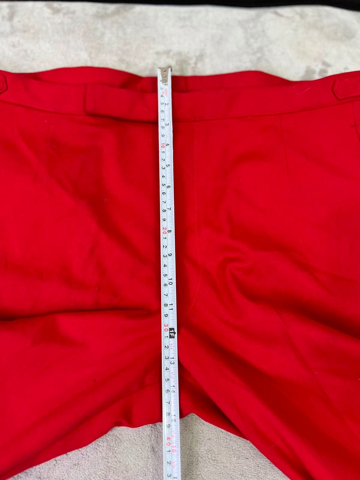 Vintage Alexander Shields 38 Red Polyester Flared Trousers 70s Bell Bottom Pants