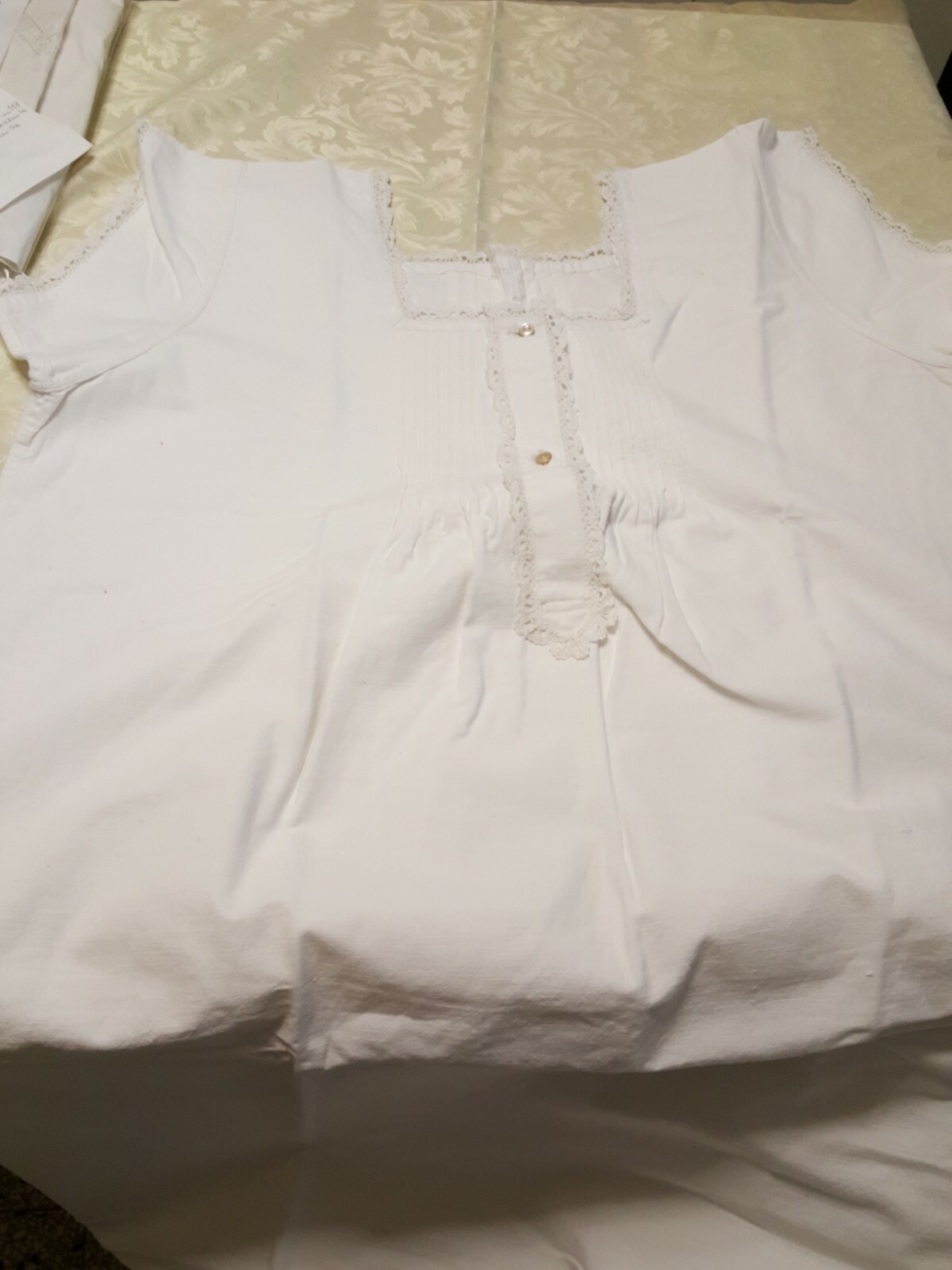 Cotton Nightgown Short Sleeve Nightgown Chemise de Nuit B11 Nightgown (16)^