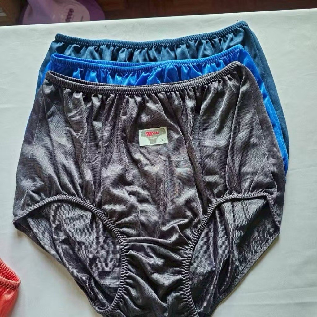 6 PCS Panties Hip 42-48 Inch Double Nylon Crotch Slippery Briefs Vintage Granny