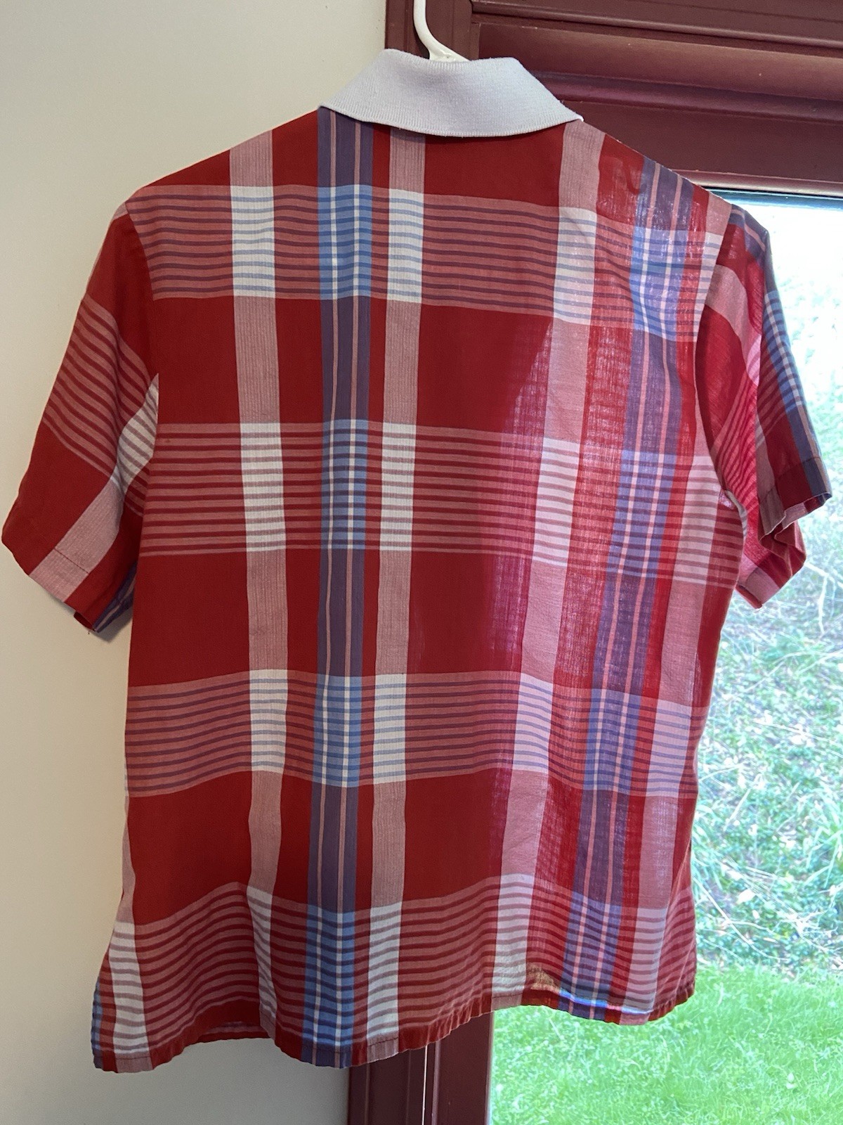 Vintage 1980’s Cheryl Tiegs Plaid Short Sleeved Blouse Made in USA Size 6