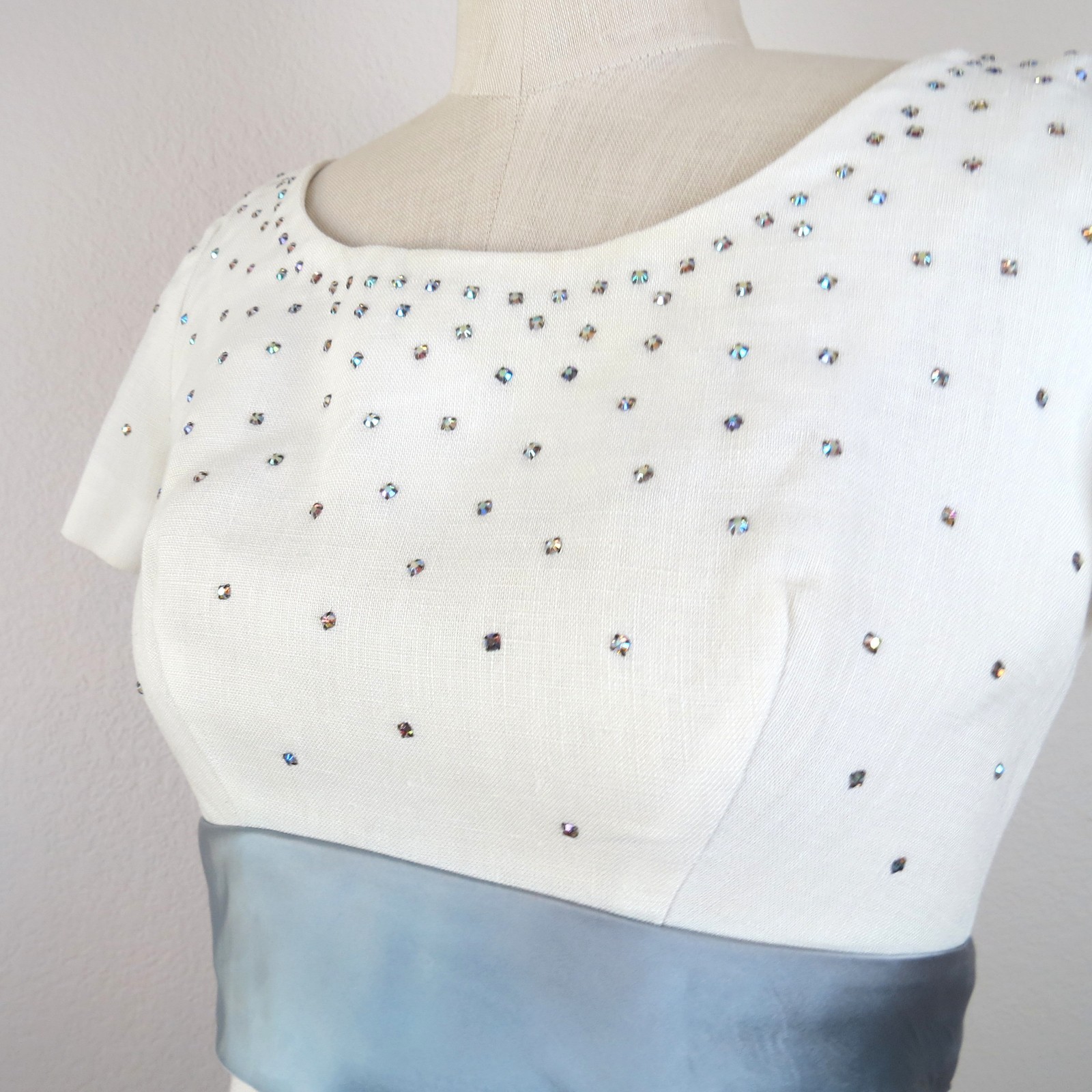 vintage 1950s formal dress cocktail courthouse wedding wiggle bridal size xs