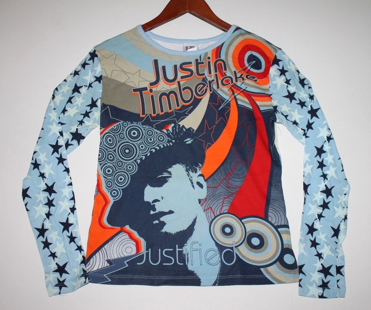 M * vtg 2003 JUSTIN TIMBERLAKE Justified tour all over print t shirt y2k
