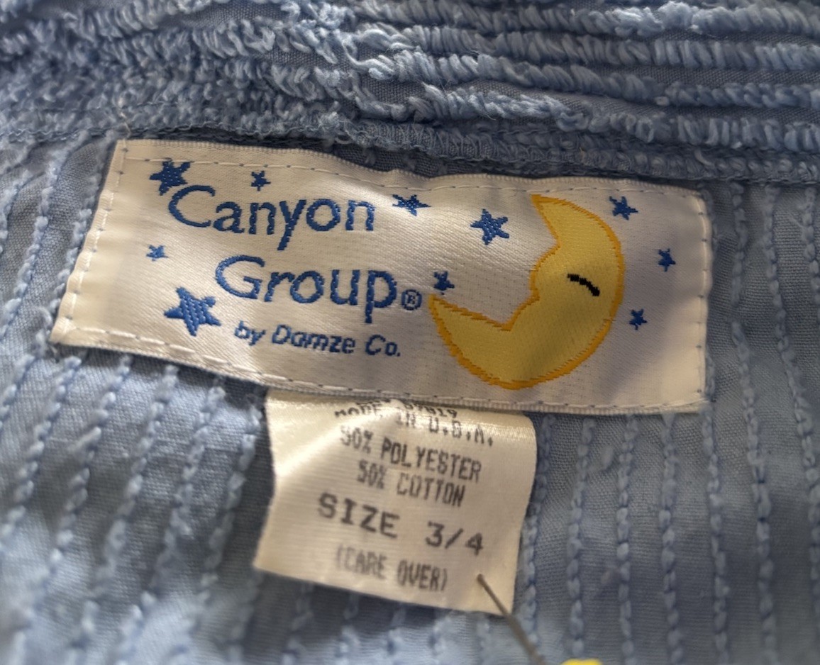 Vintage Canyon Group Doggie Puppy Love Chenille Robe Plus Size 3/4 With Belt