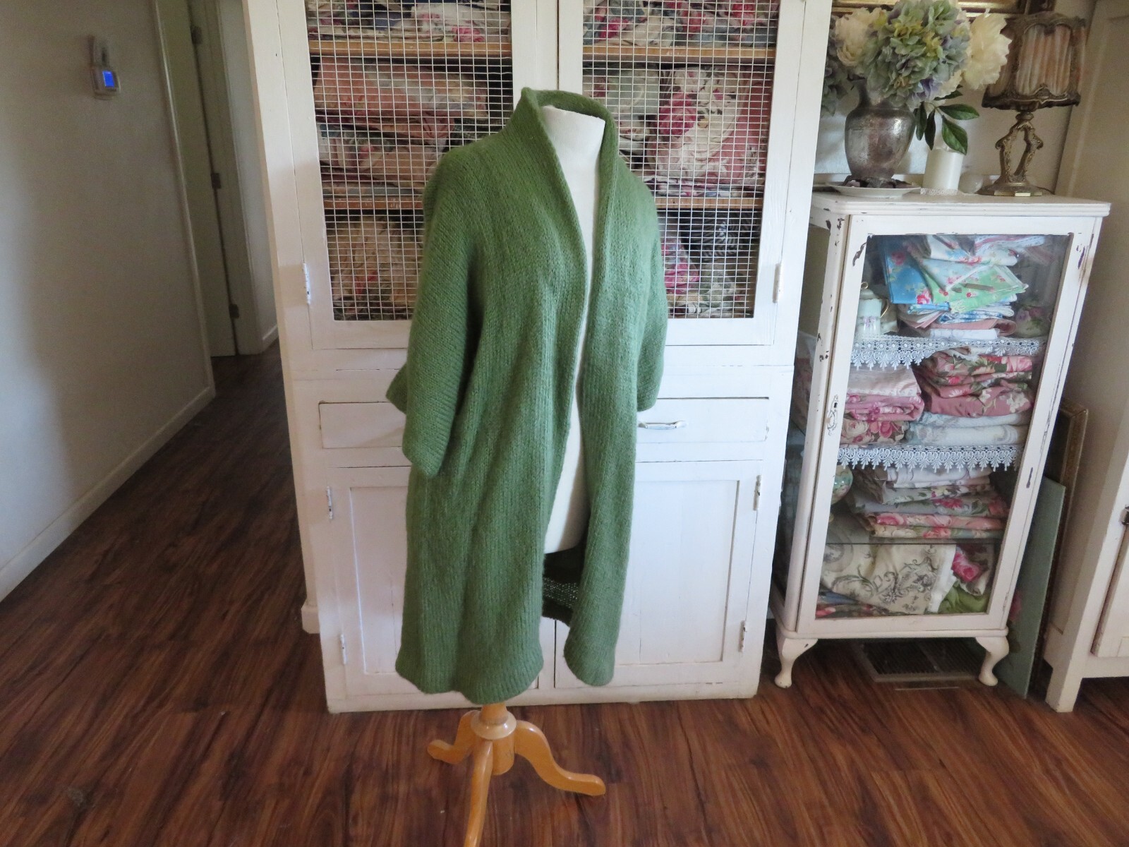 Vintage 40’s Hand Knit Sweater Swing Coat Jacket by Cynthia Nepote Who is She?