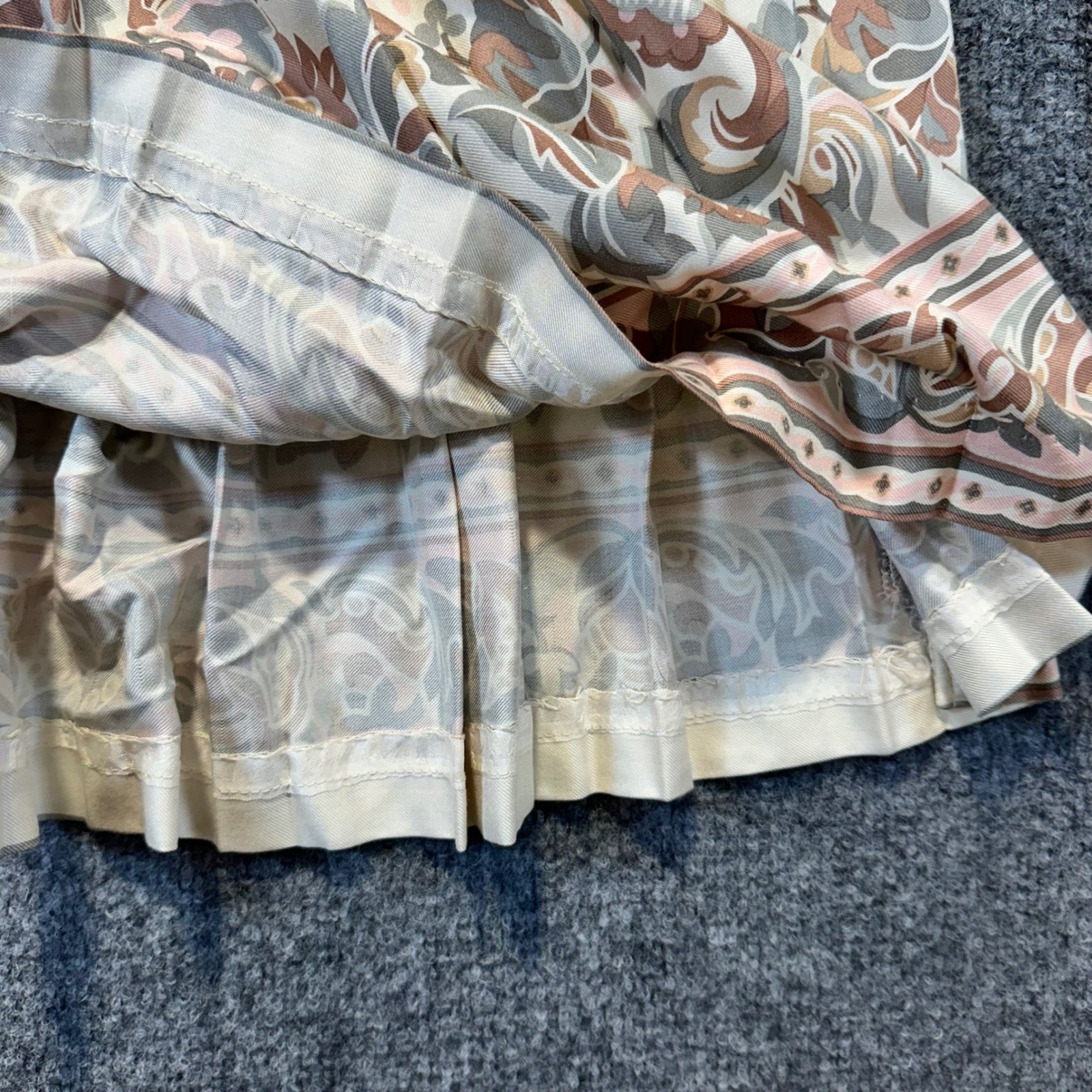 JH Collectibles Silk Midi Skirt Women 10 Multicolor Vintage 90s Paisley Pleated