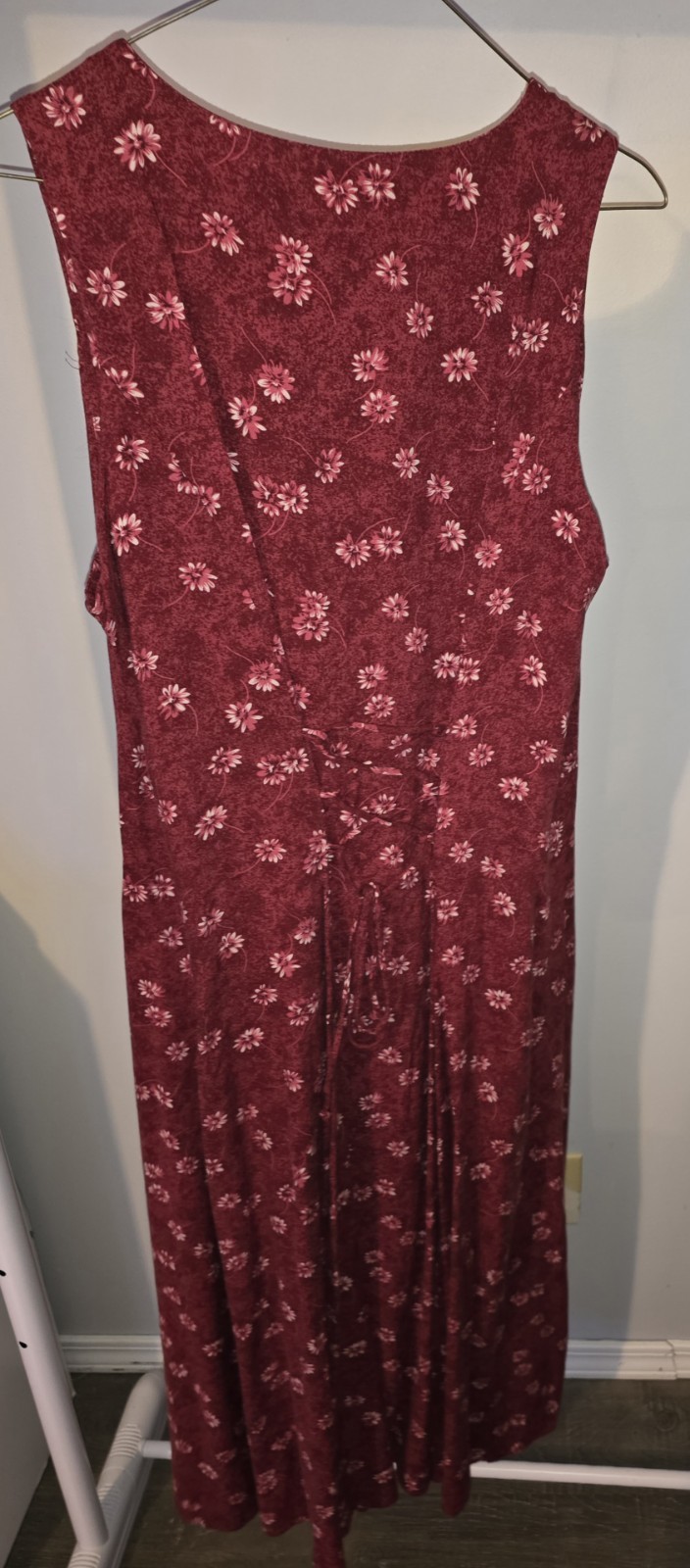 vintage 1990s Lisa Jo floral maxi dress size 15/16 Red Maroon