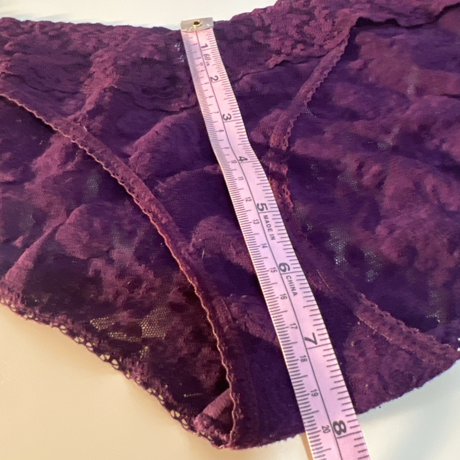 Vtg Y2K Hanky Panky Daily Lace French Panties Low rise Bikini Purple USA Made M