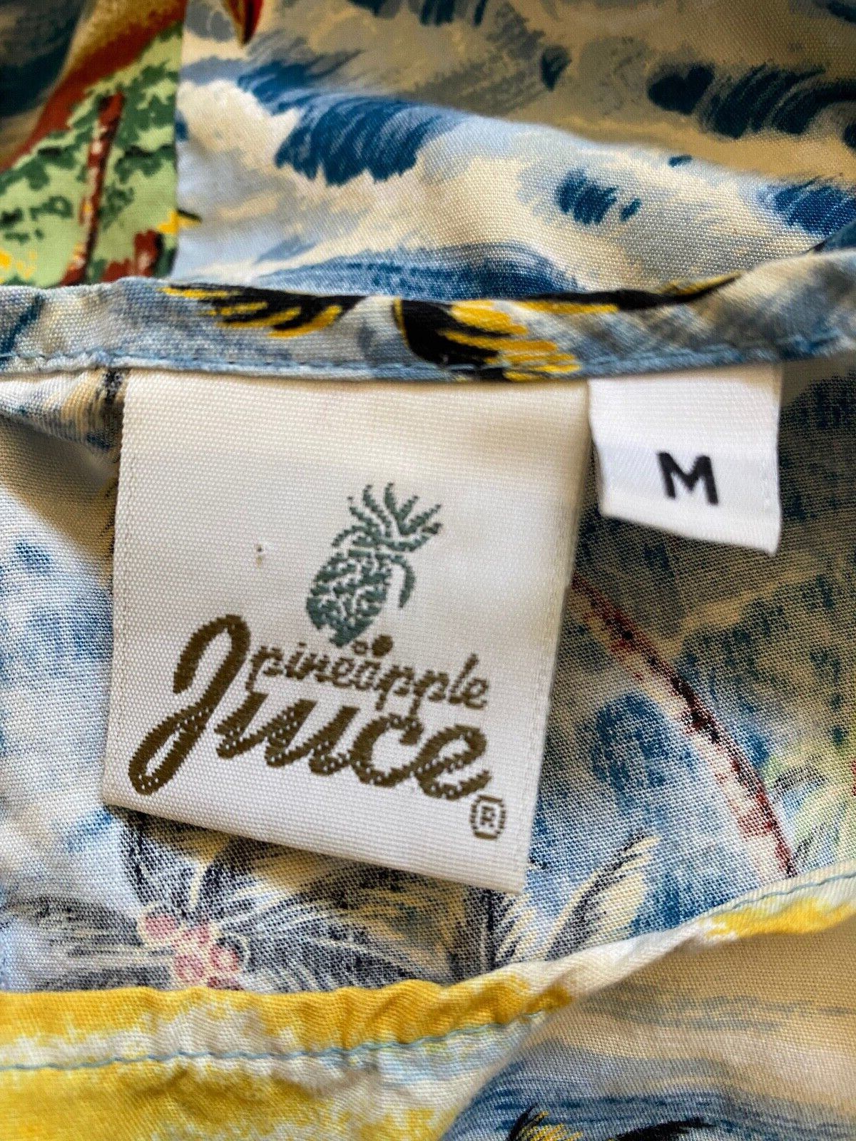 Vintage Womens Pineapple Juice Hawaiian Muumuu Medium