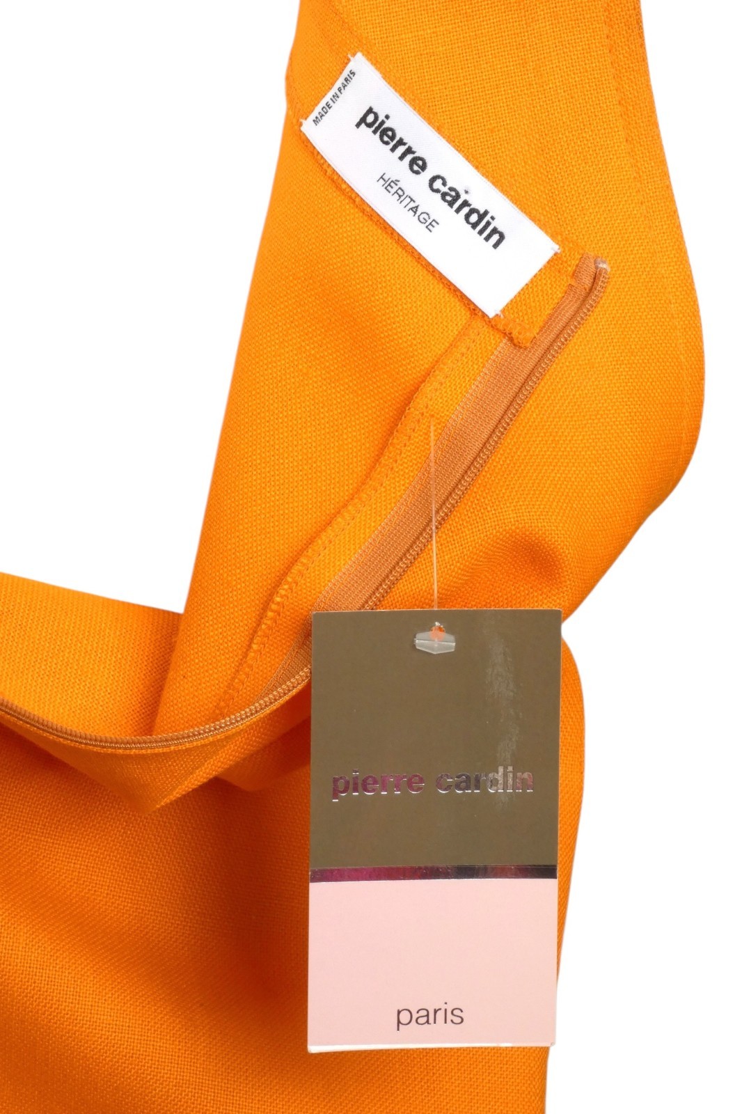PIERRE CARDIN – 2002 Orange Cutout Trapeze Dress, Size 4