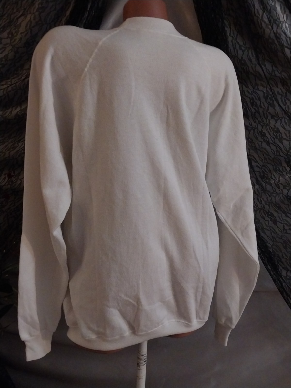 VTG ALF MOVIE HANES SWEATER JERSEY PULLOVER RAGLAND L NOS HAND PAINTED GRAPHICS