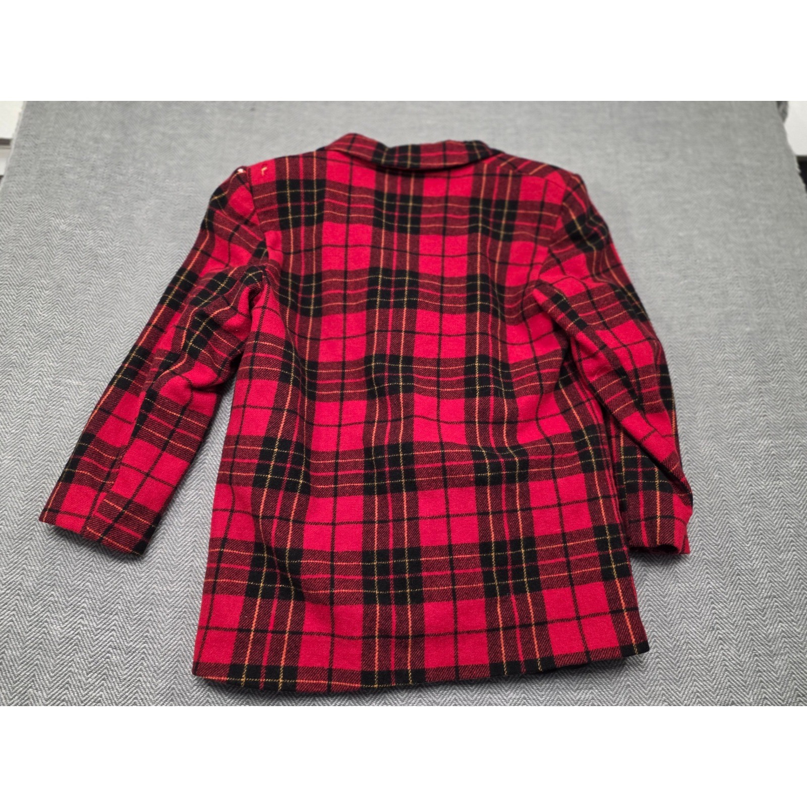 Vintage Donnybrook Red Black Plaid Blazer Jacket 11/12 Ukraine 90s Grunge Punk