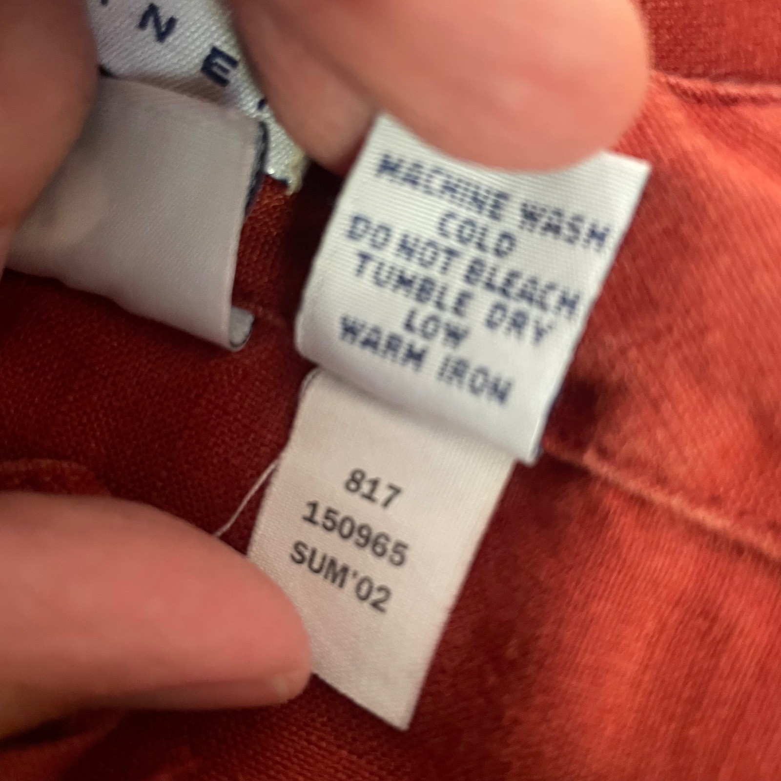 Vtg Y2K 100% Linen Crop Pants Burnt Orange Wide Leg Old Navy Boho Travel Beach