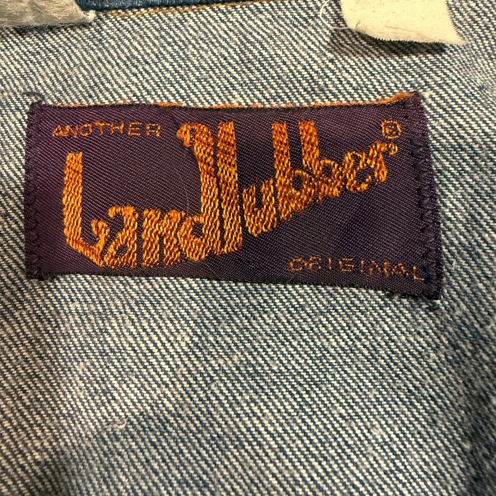 Vintage Landlubber Denim Dress Western Snap Front Long Sleeve 70s Style
