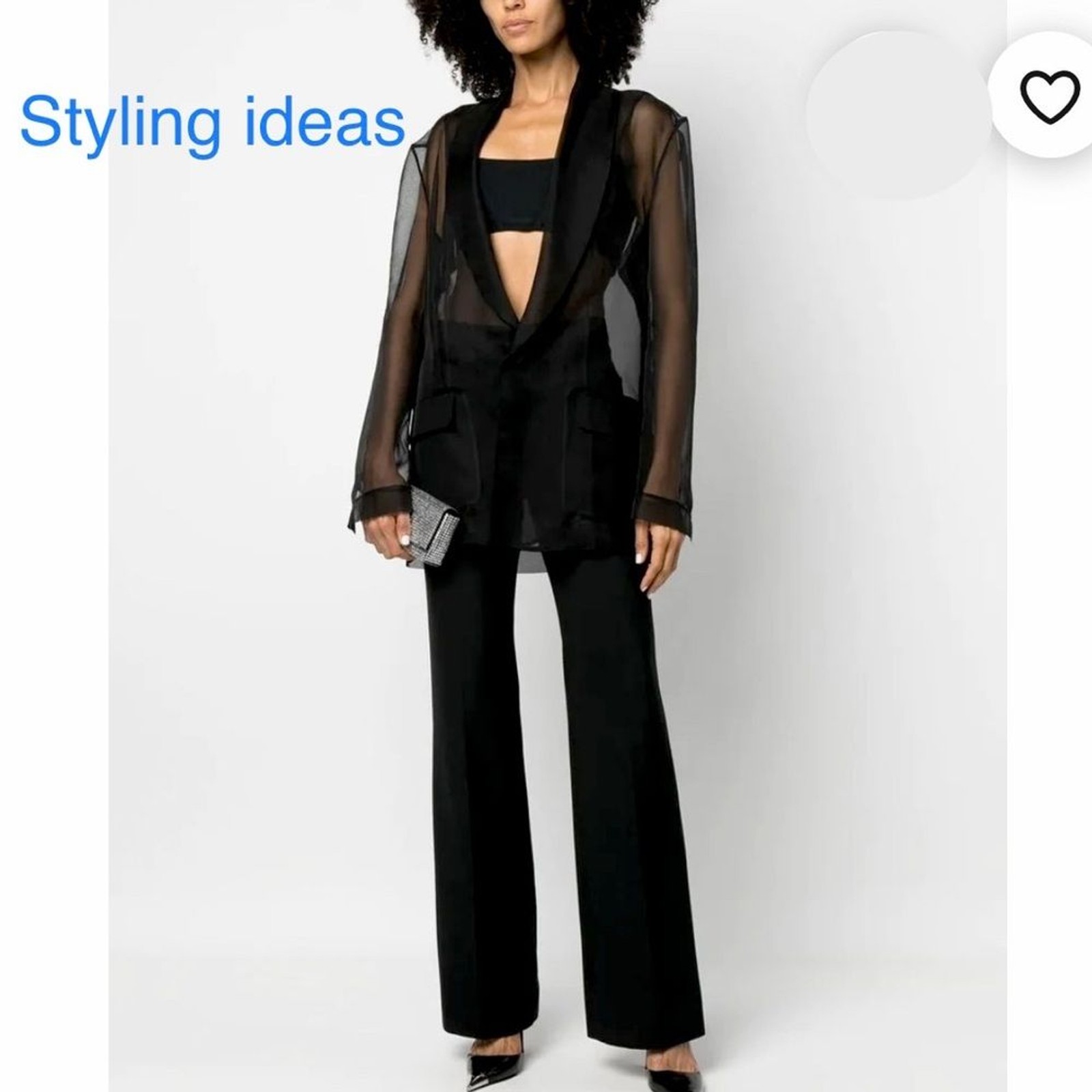 Vintage LiibeZone Sheer Black Fitted Blazer Sz S