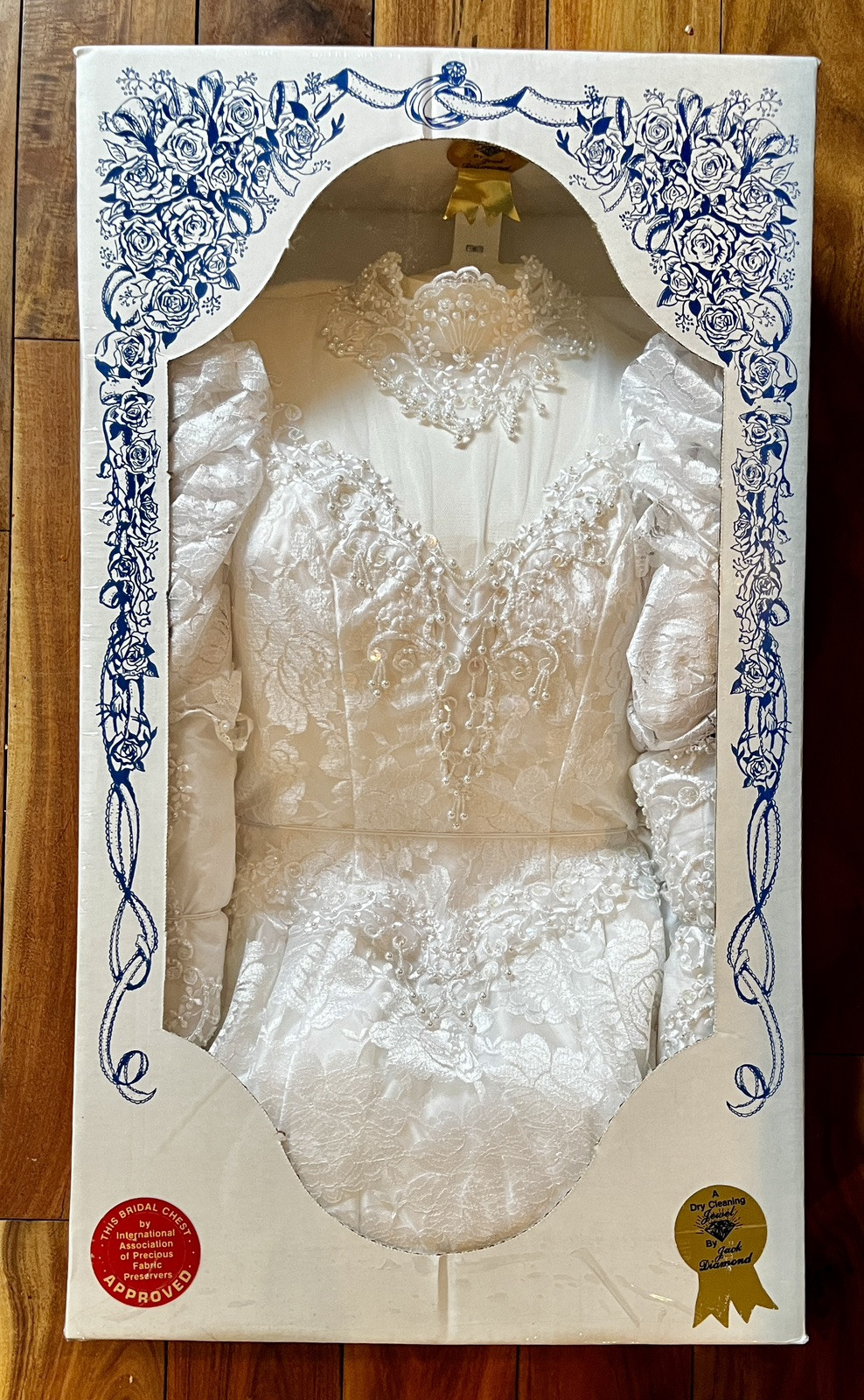 Beautiful Vintage Jack Diamond 90s 3-Piece Wedding Gown Dress Dry Cleaning Jewel