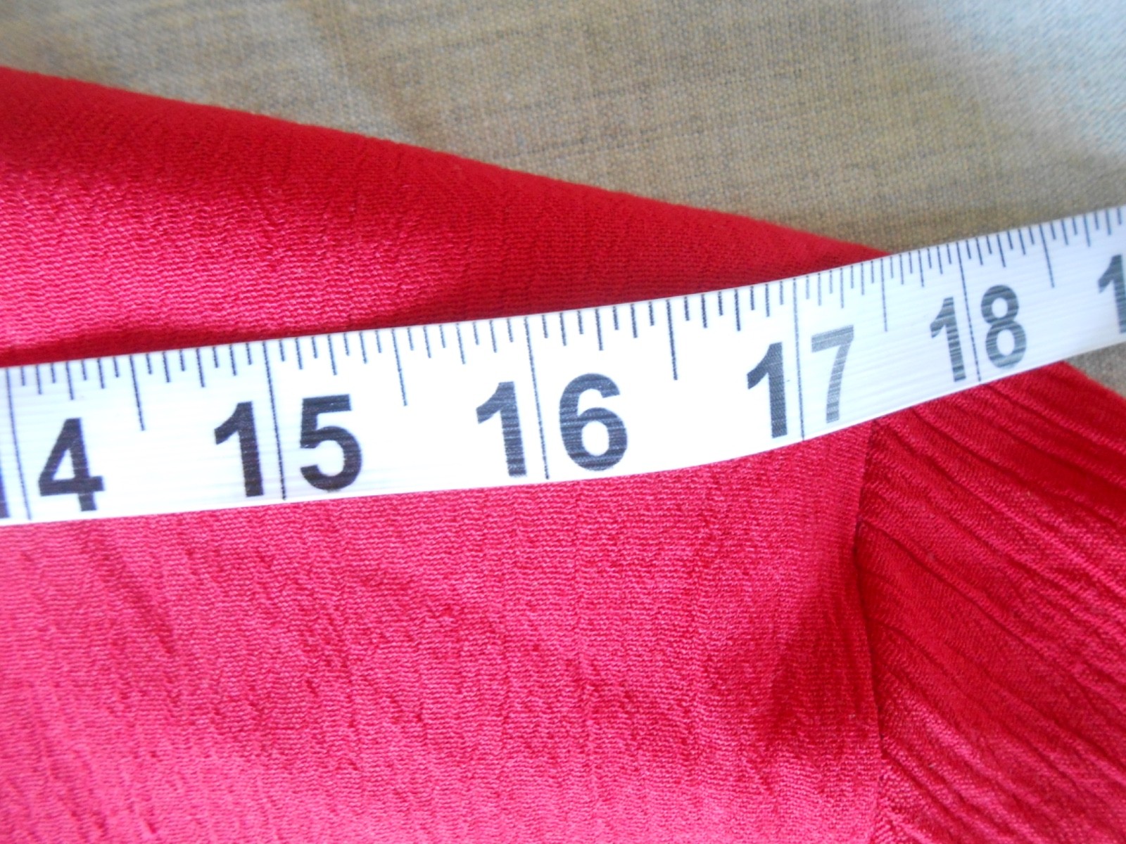 VTG Bultina USA Red Maxi Dress Short Sleeve Button Up Textured Rayon Women’s L
