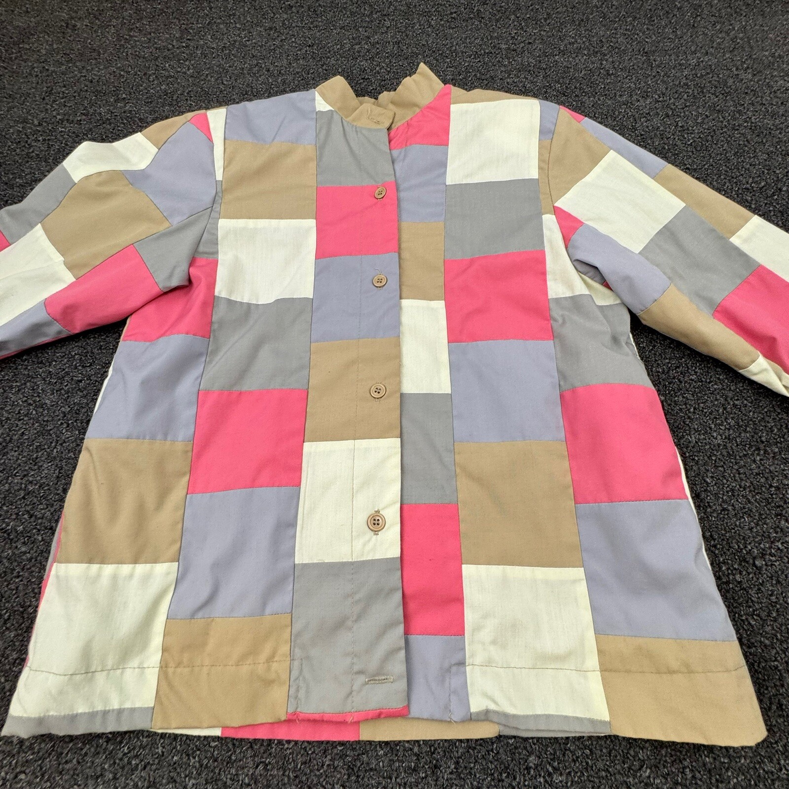 Marguerite Rubel Vintage 1980s Multicolor Pastel Bomber Jacket Patches Women 10