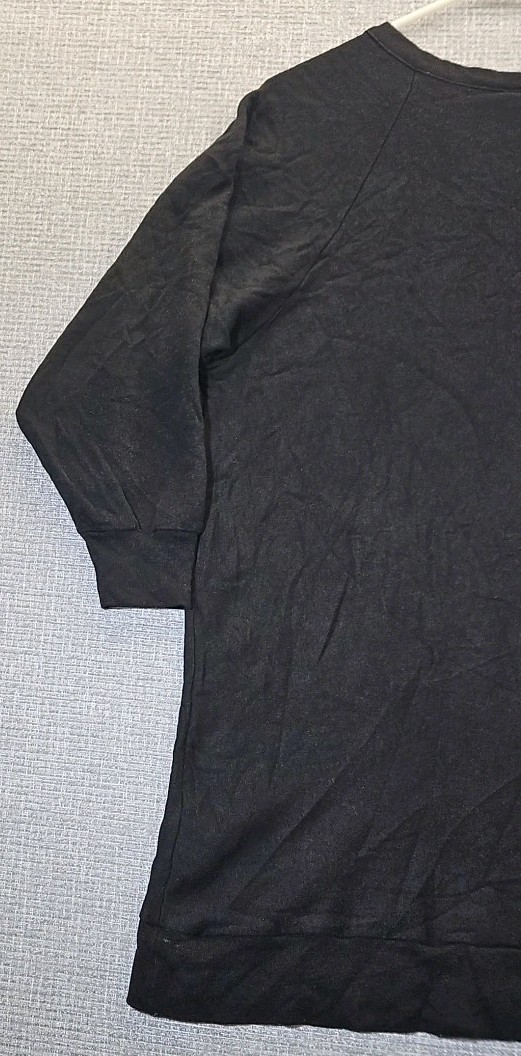 VTG 70s 80s Nancy Scott Pullover Puppy Dog Shirt Sz 44 Black 3/4 Sleeve USA Made