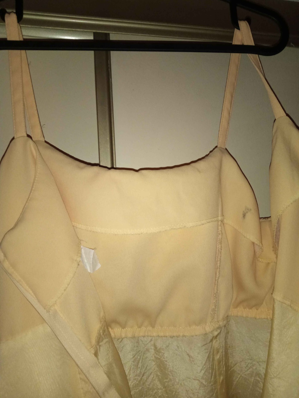Vintage Dress: 90s Embroidered Lace Dress in Beige – Size Large