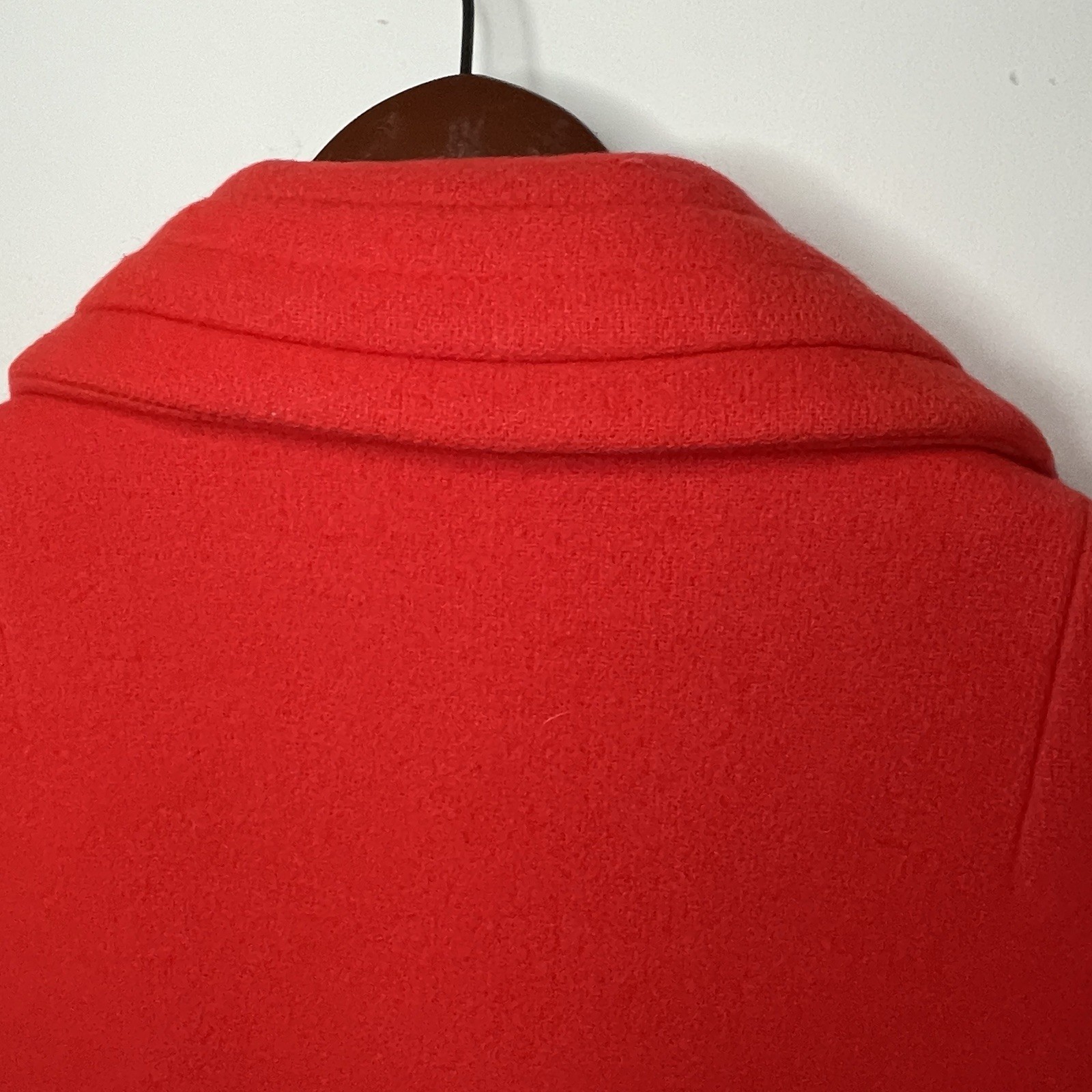 Vtg 60s Pauline Trigere Vermillion Wool Swing Coat RARE Mid Century Mod French