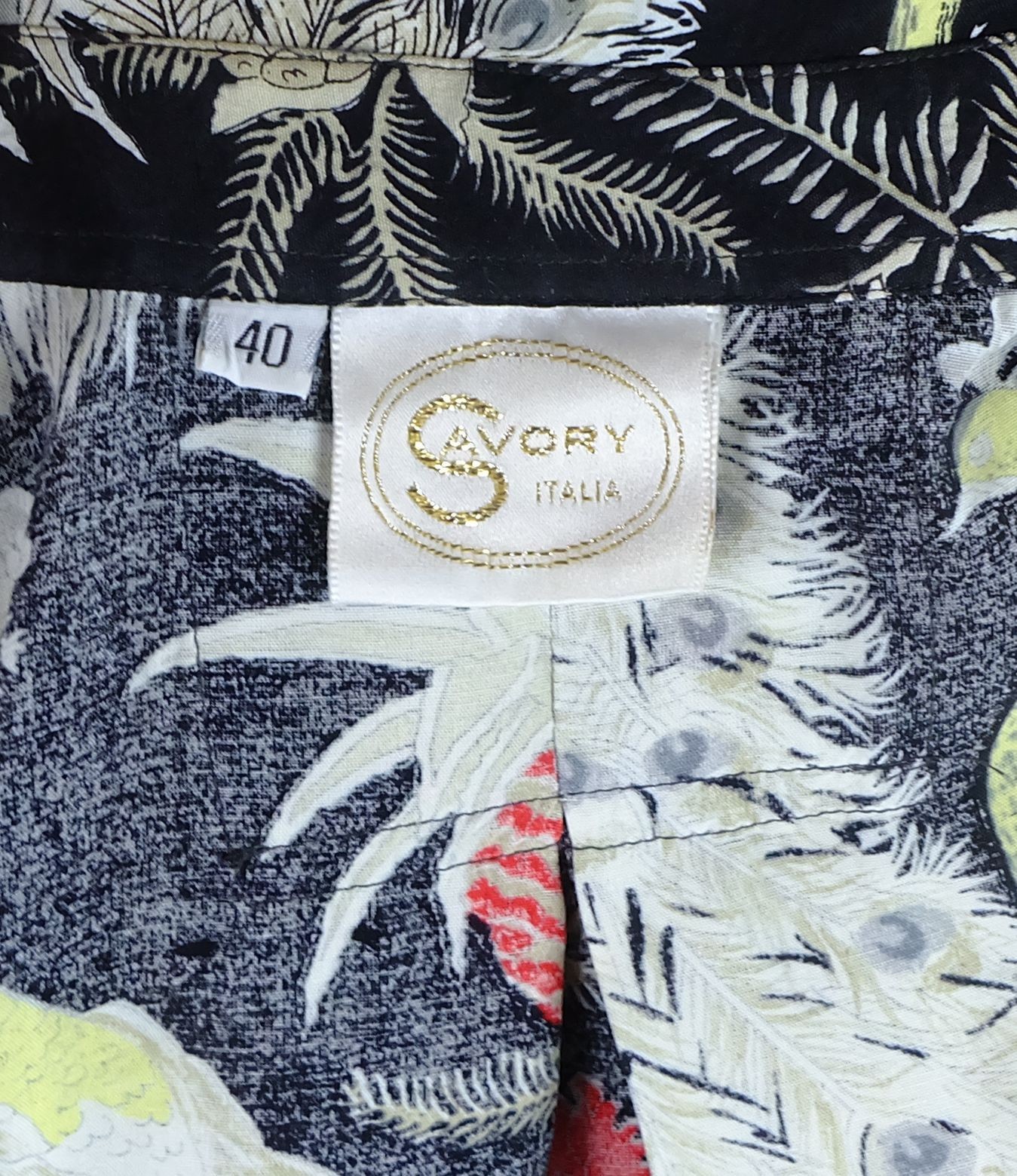 80s vintage BLOUSE savory italia size 40 oversized fanciful print