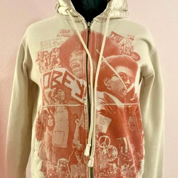 Vintage Y2K Shepard Fairey Obey Hipster Afro Punk BLACK HISTORY Hoodie SM