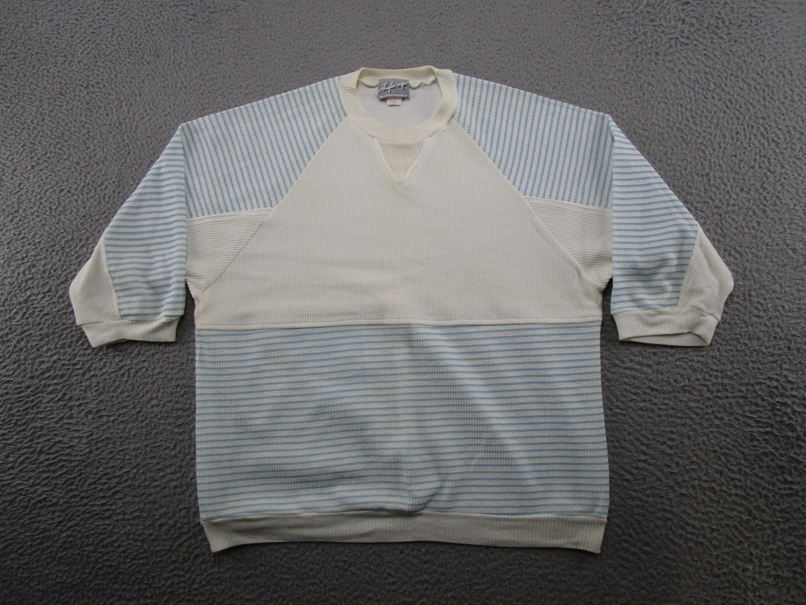 Vintage 70s 80s Style Up California 3/4 Sleeve Sweatshirt Striped Size L Raglan