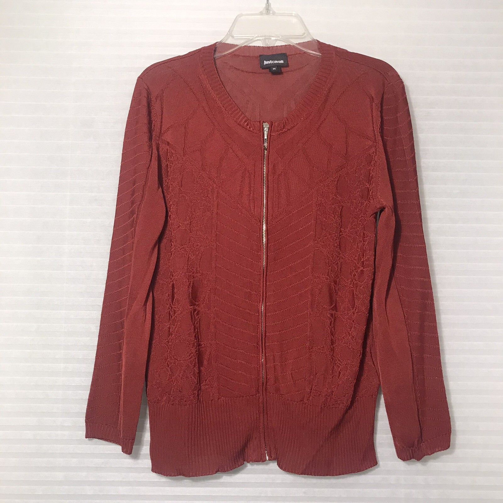 Vintage Just Cavalli Knitwear Sweater Maroon Stretch Size M