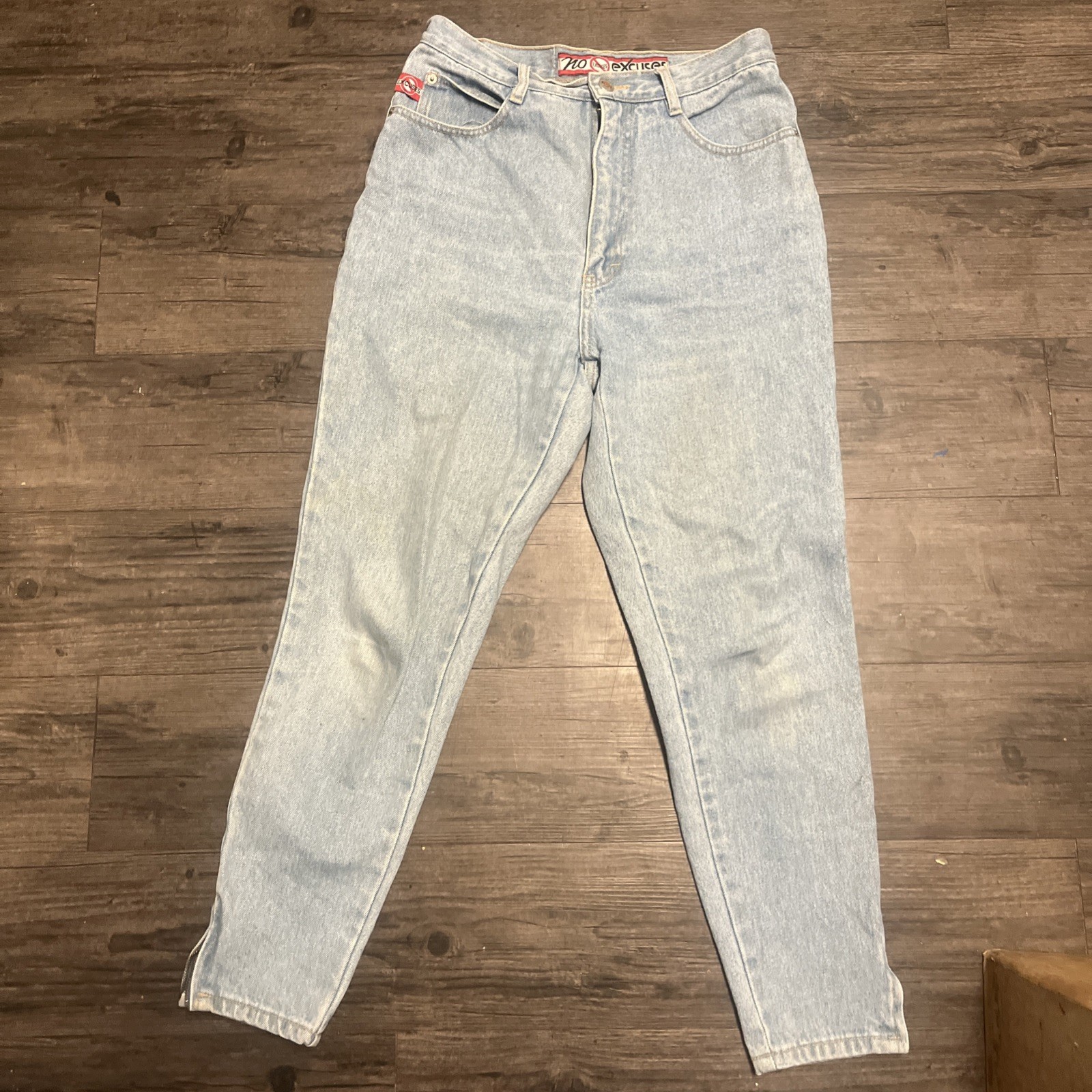 Vintage No Excuses Jeans Juniors Size 11/12 Light Wash High Rise