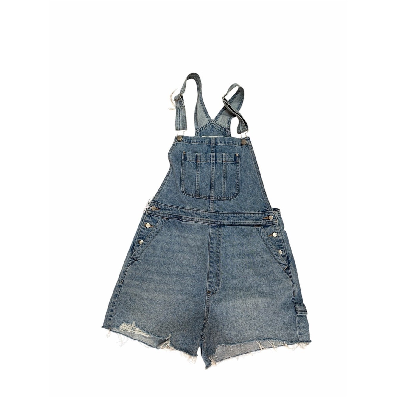 Denim Forum 90s Sylvie Jean short overalls size medium, nwt