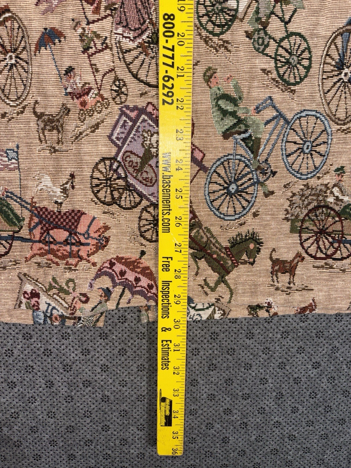 VTG Tapestry Full Zip Vest Victorian Novelty Italian Bicycle Ice Cream Size XL