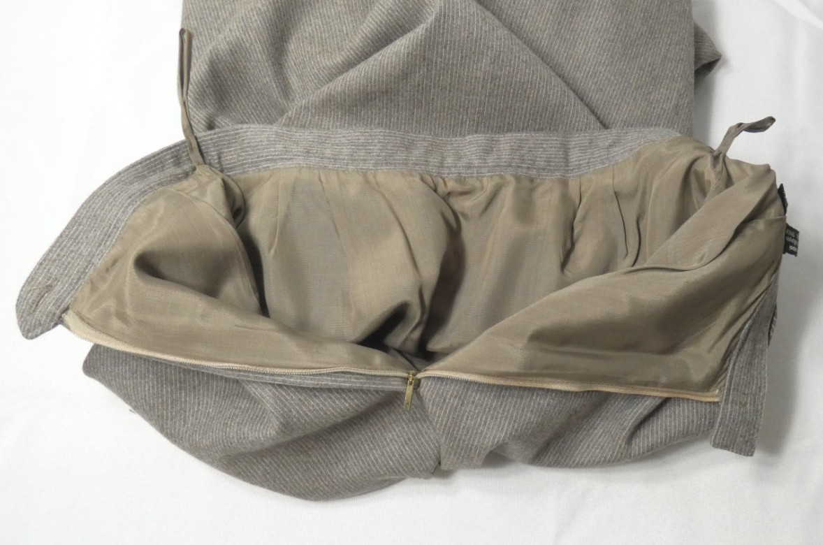 Vintage Peabody House Gray Brown 2 Piece Skirt Suit Set Jacket Size 5/6