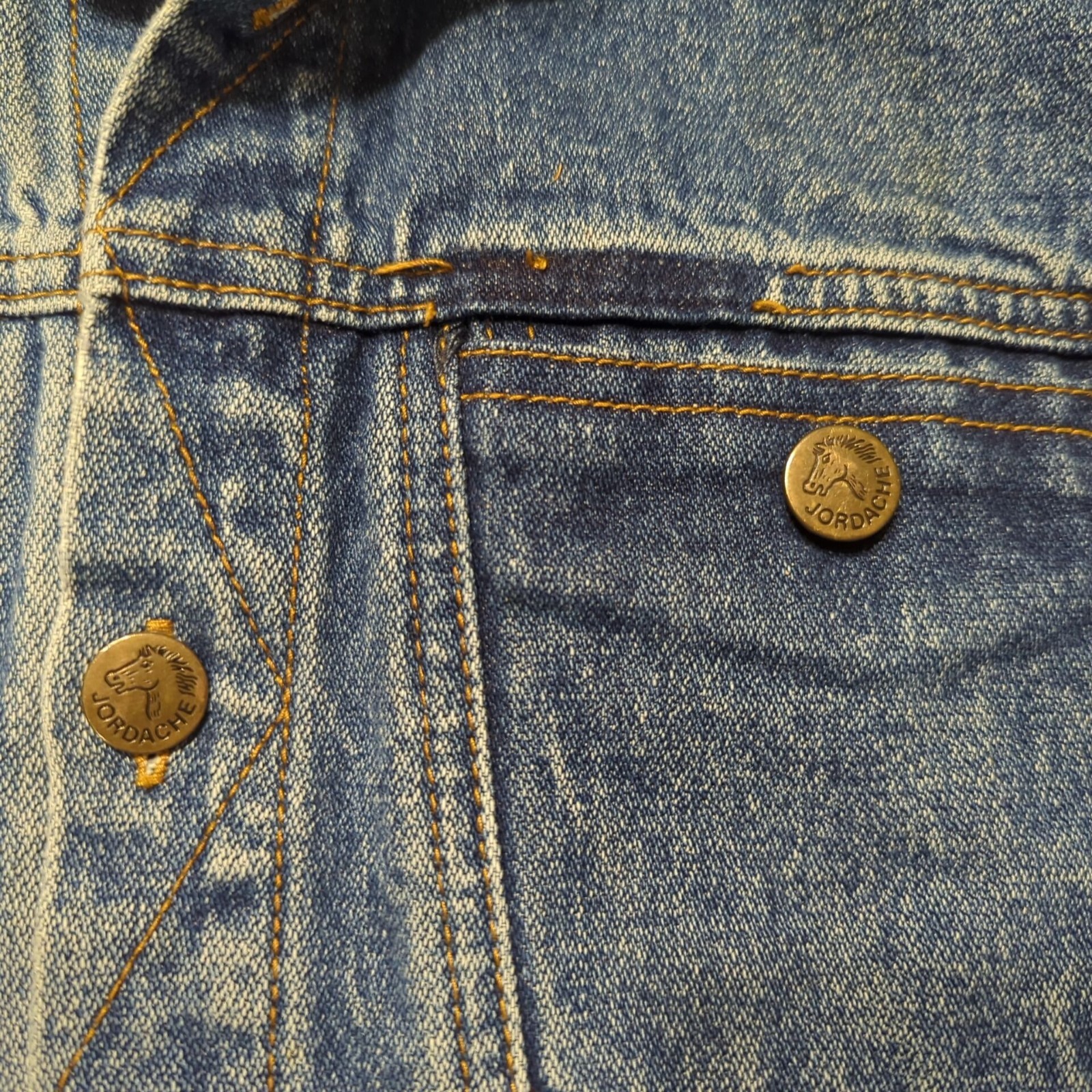 Vintage Jordache Denim Sleeveless Jacket Vest Pockets Button Front 1980’s